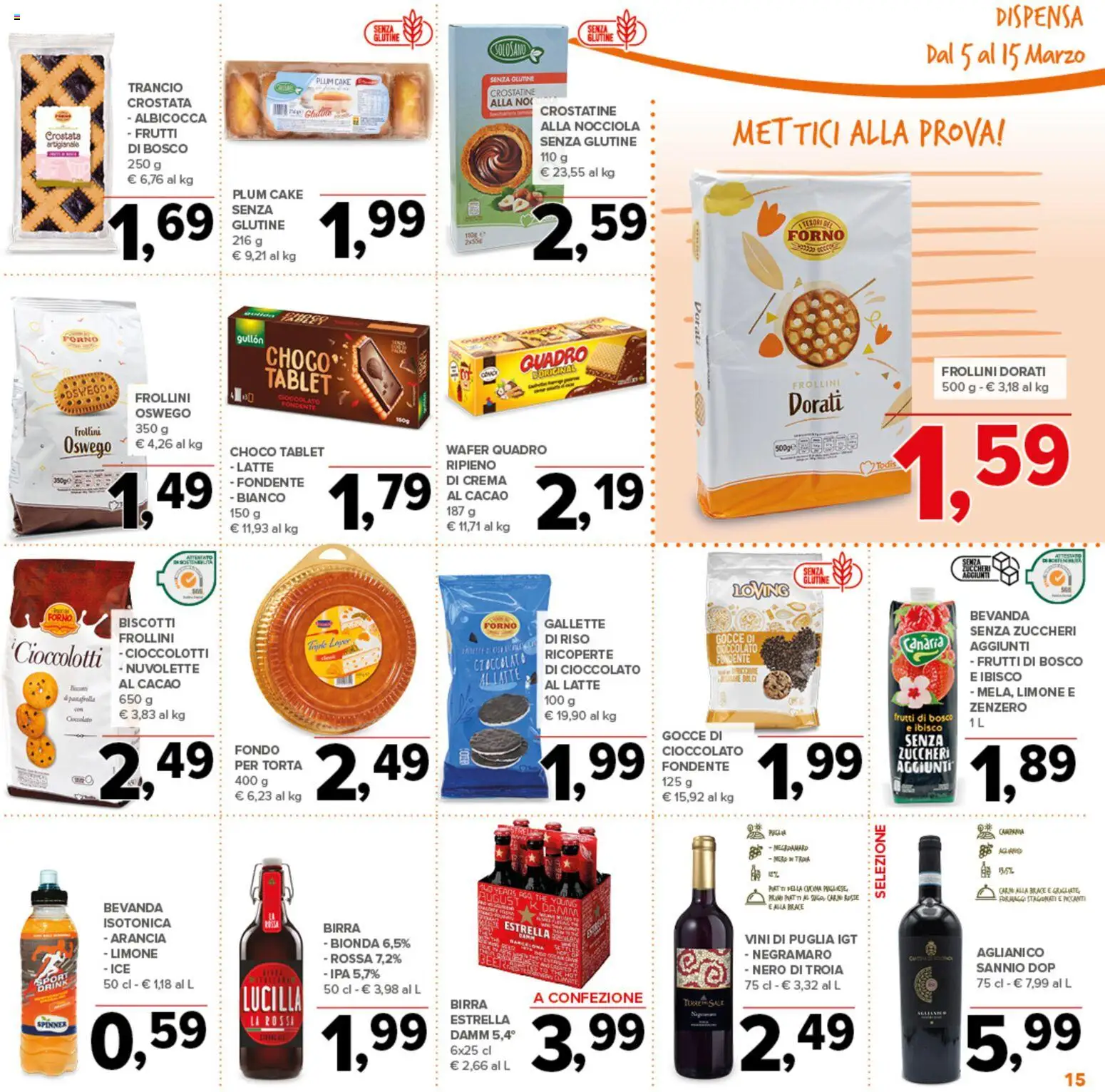 Volantino Todis del 05.03.2026 | Pagina: 15 | Prodotti: Crema, Torta, Forno, Frollini
