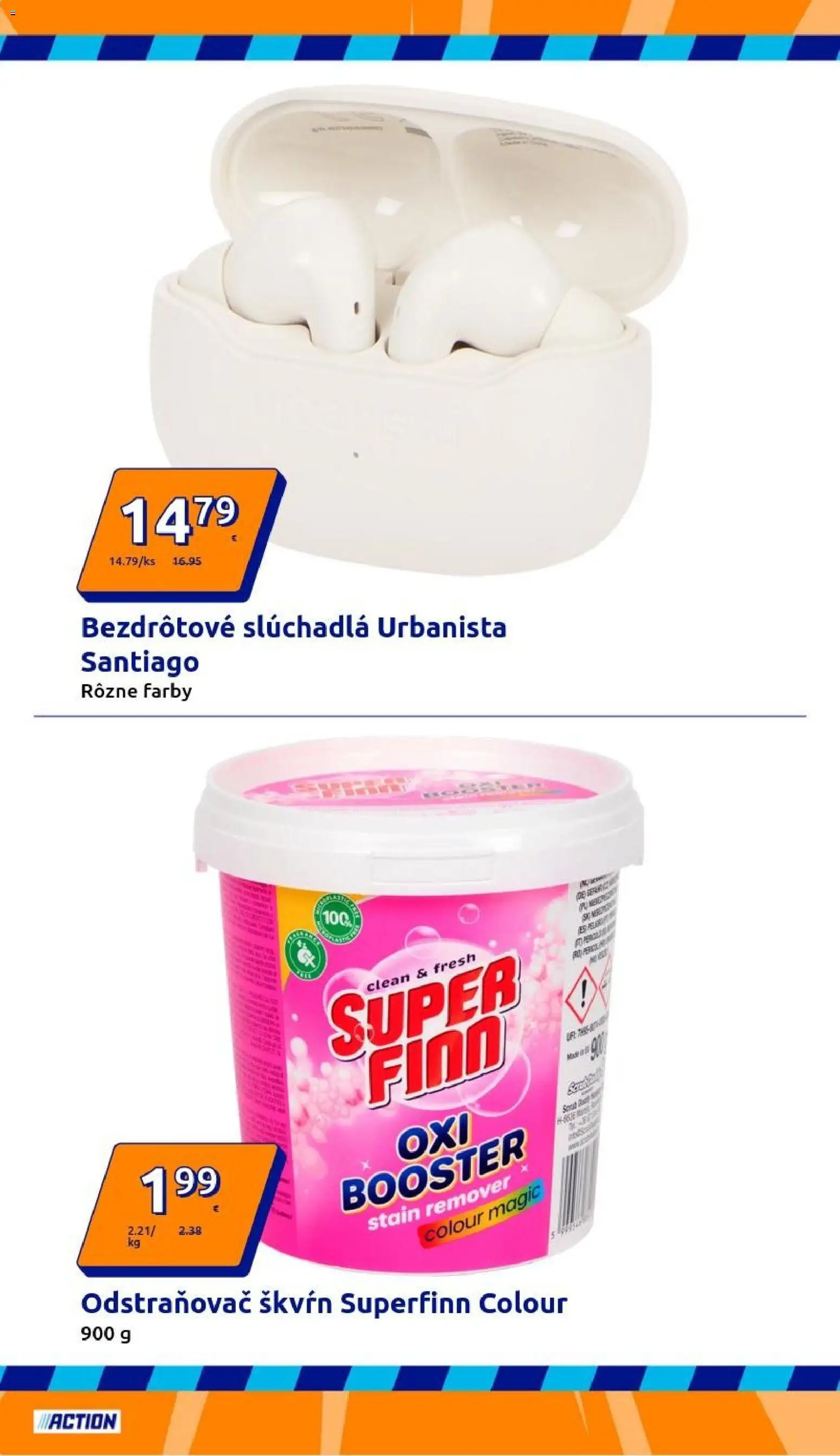 Nové Action akcie – leták je platný od 14.01.2026 | Strana: 14 | Produkty: Slúchadlá, Bezdrôtové slúchadlá
