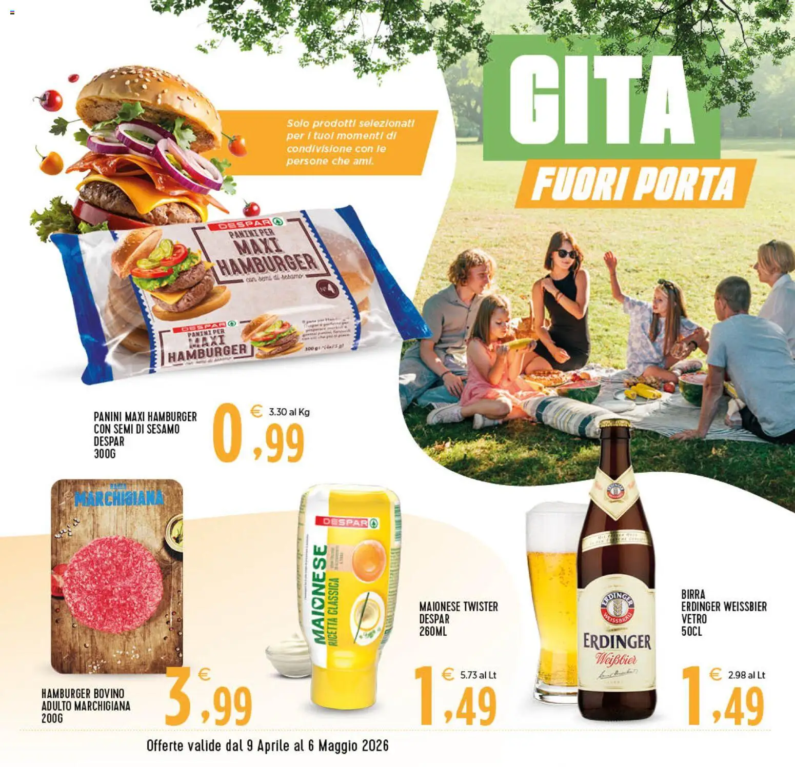 Volantino Interspar del 09.04.2026 | Pagina: 21 | Prodotti: Bovino, Birra, Maionese, Hamburger