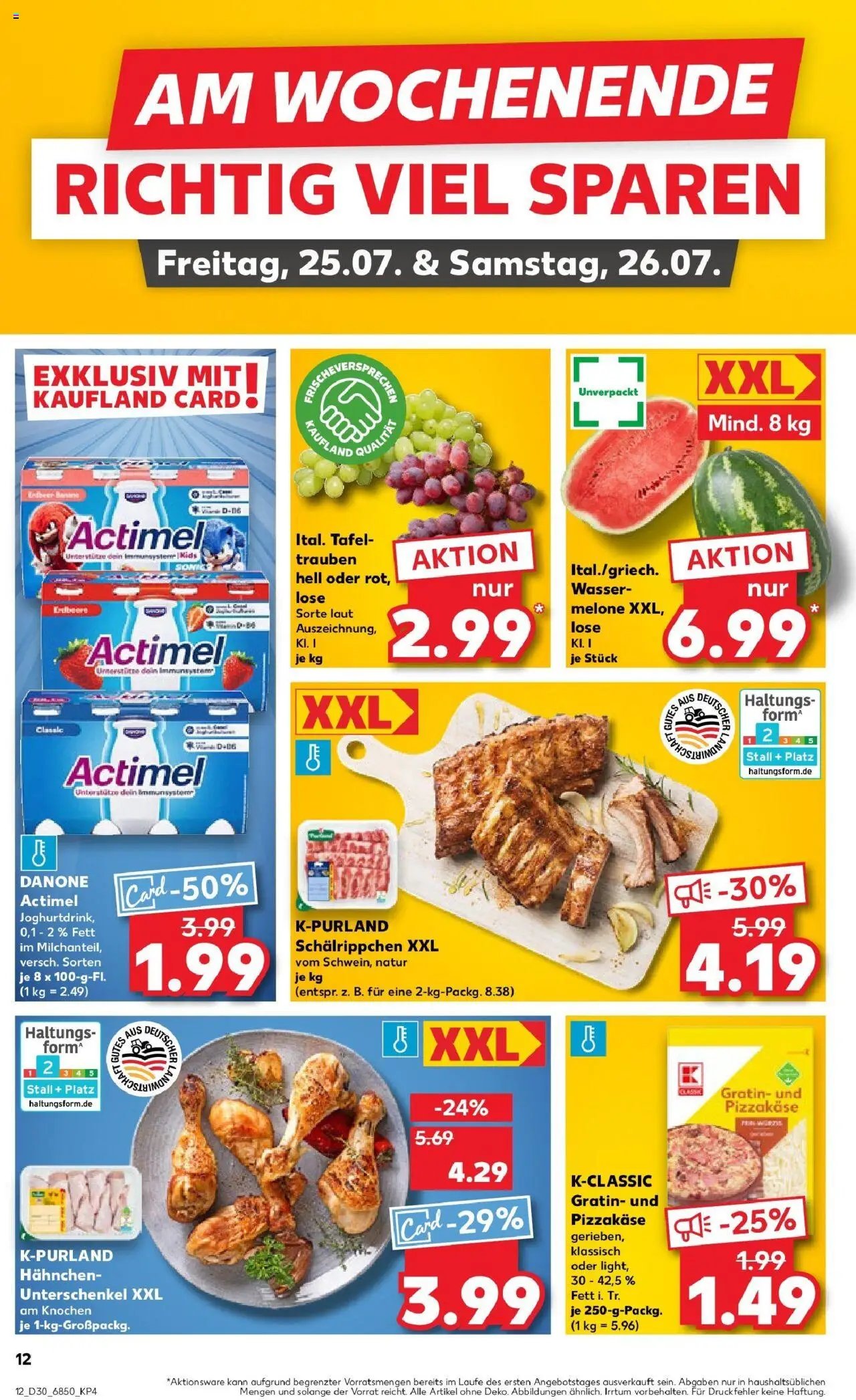 Kaufland prospekt Kaufbeuren	 - gültig ab dem 27.07.2025 | Seite: 27 | Produkte: Actimel, Trauben, Wassermelone, Melone