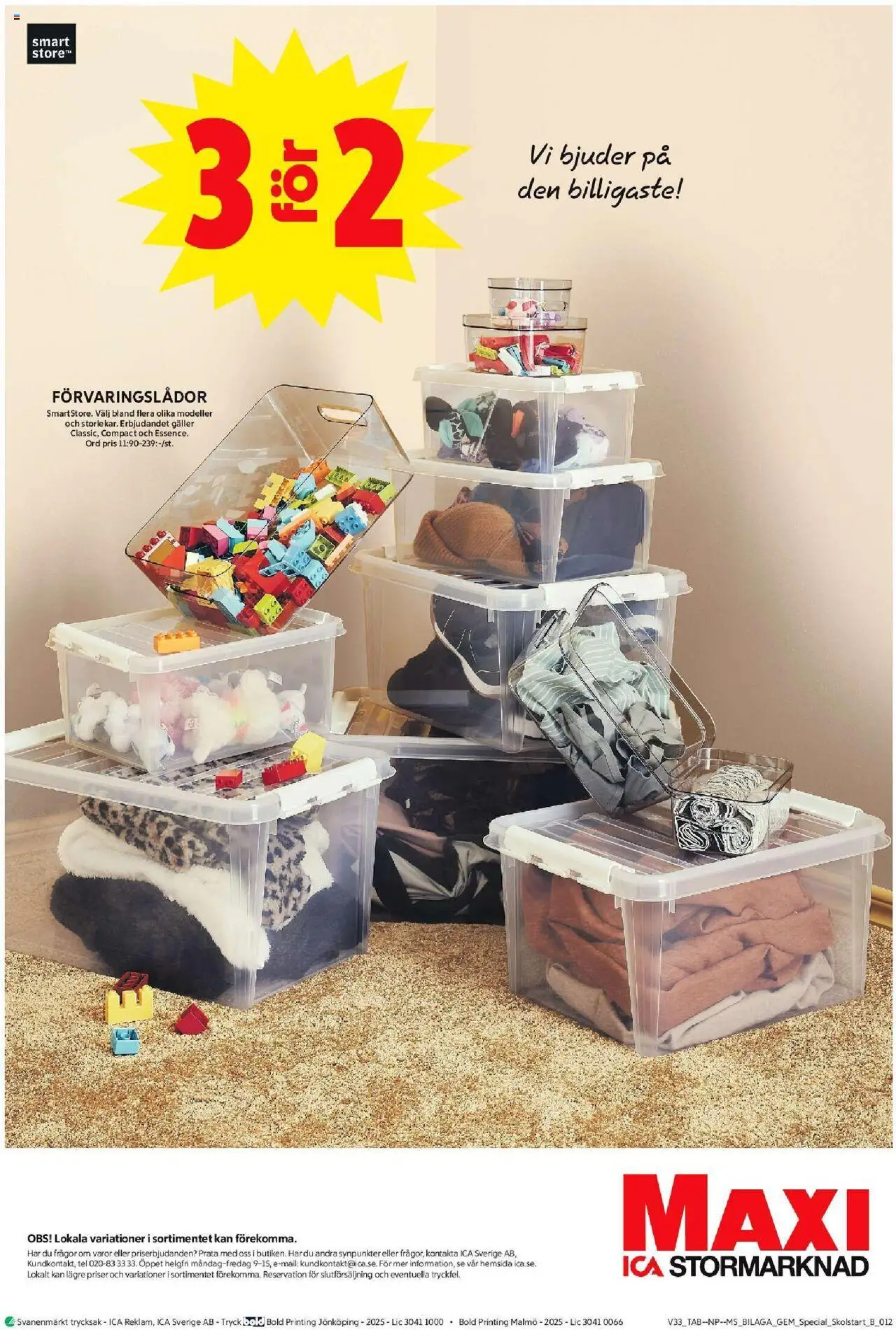 ICA Maxi reklamblad aktuell från 11.08.2025 | Sida: 26 | Produkter: Förvaringslådor, Galler