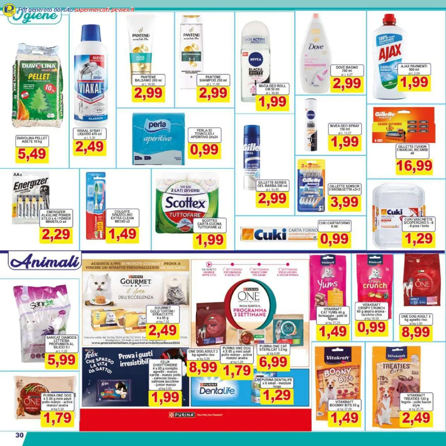 Volantino Pewex del 06.12.2025 | Pagina: 30 | Prodotti: Shampoo, Salmone, Carote, Torta
