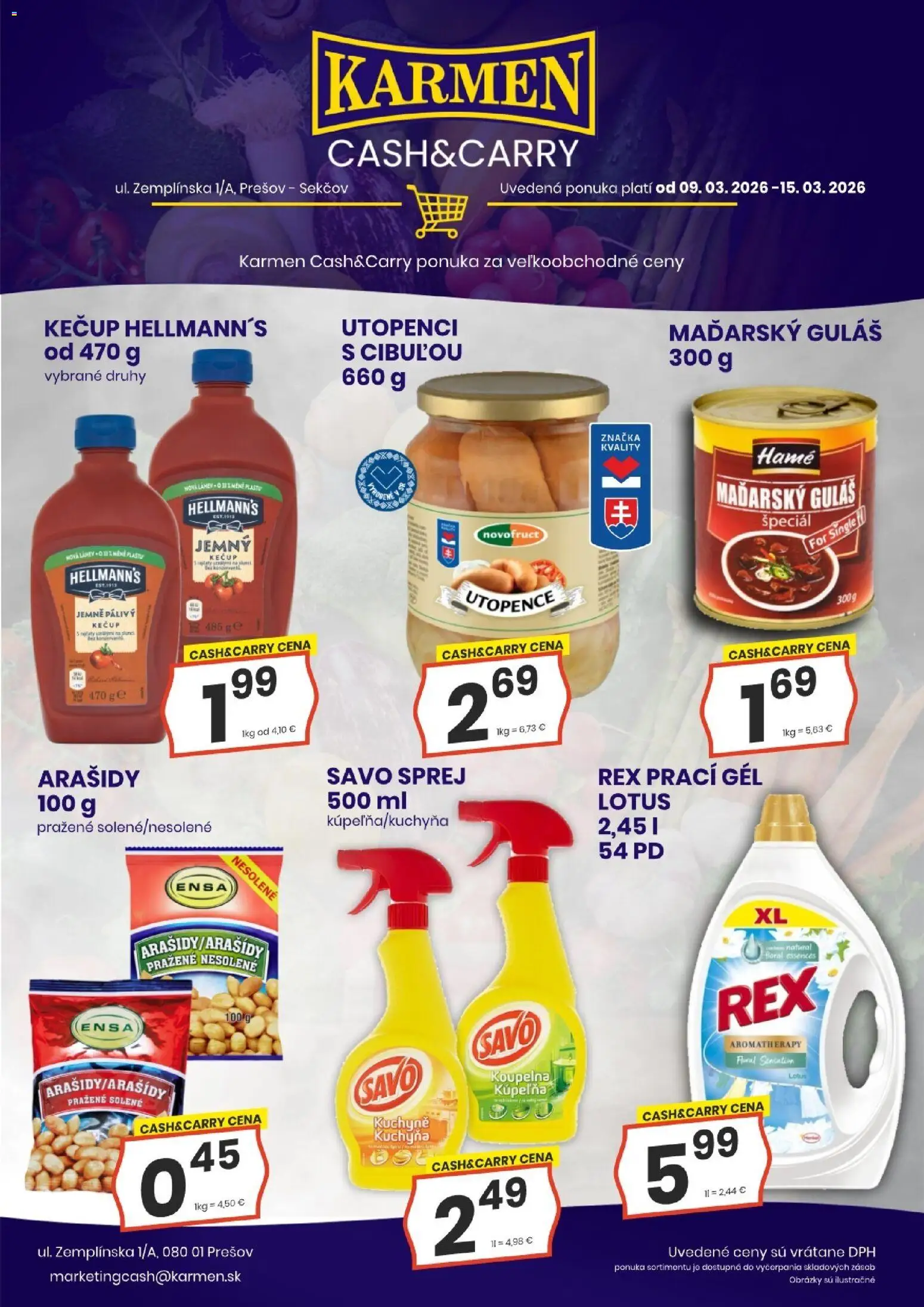 Nové KARMEN CBA akcie – leták je platný od 09.03.2026 | Strana: 4 | Produkty: Kuchyňa, Kúpelňa, Kuchyne