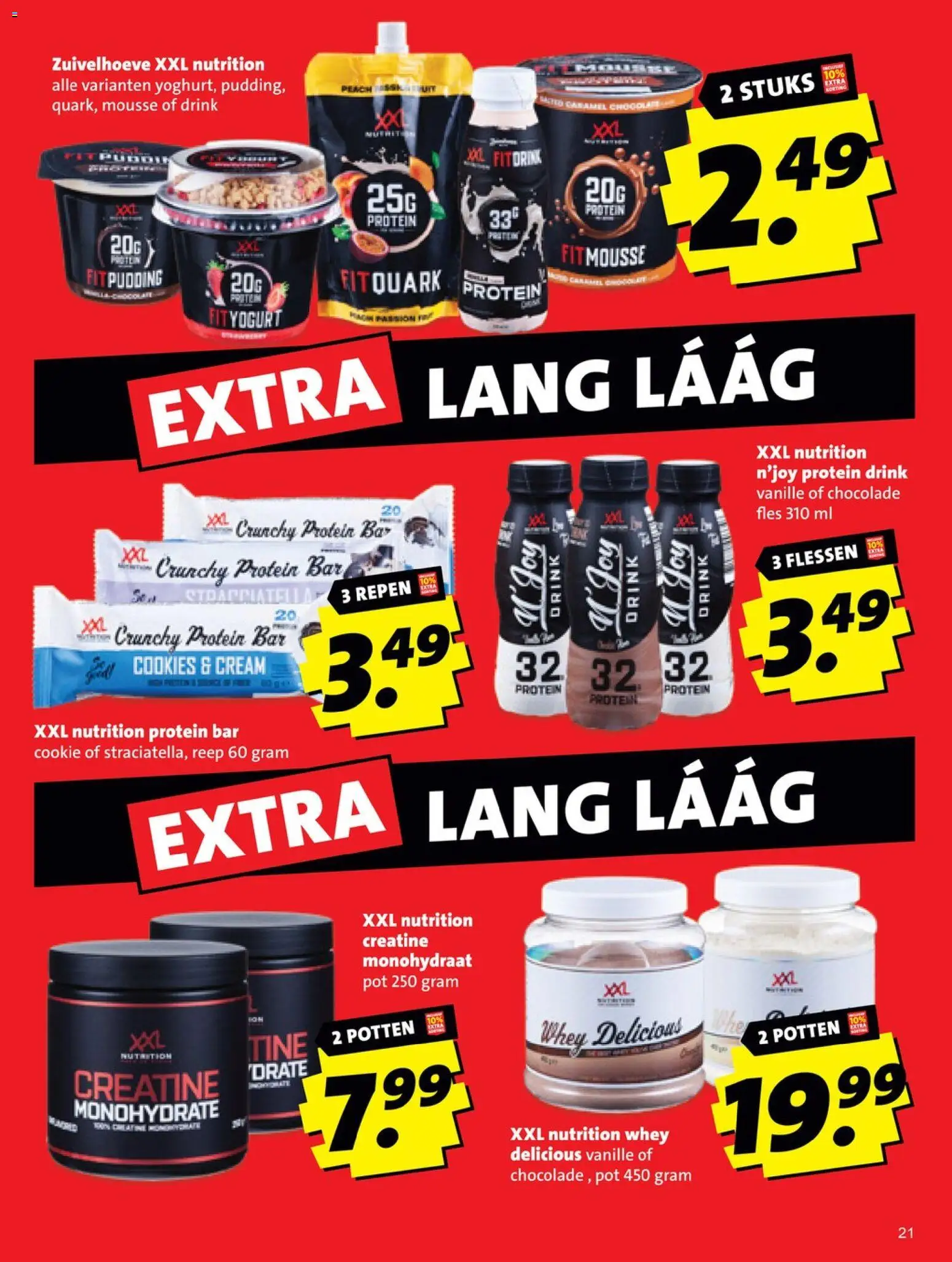 {H1} | Pagina: 21 | Producten: Pot, Whey, Pudding, Repen