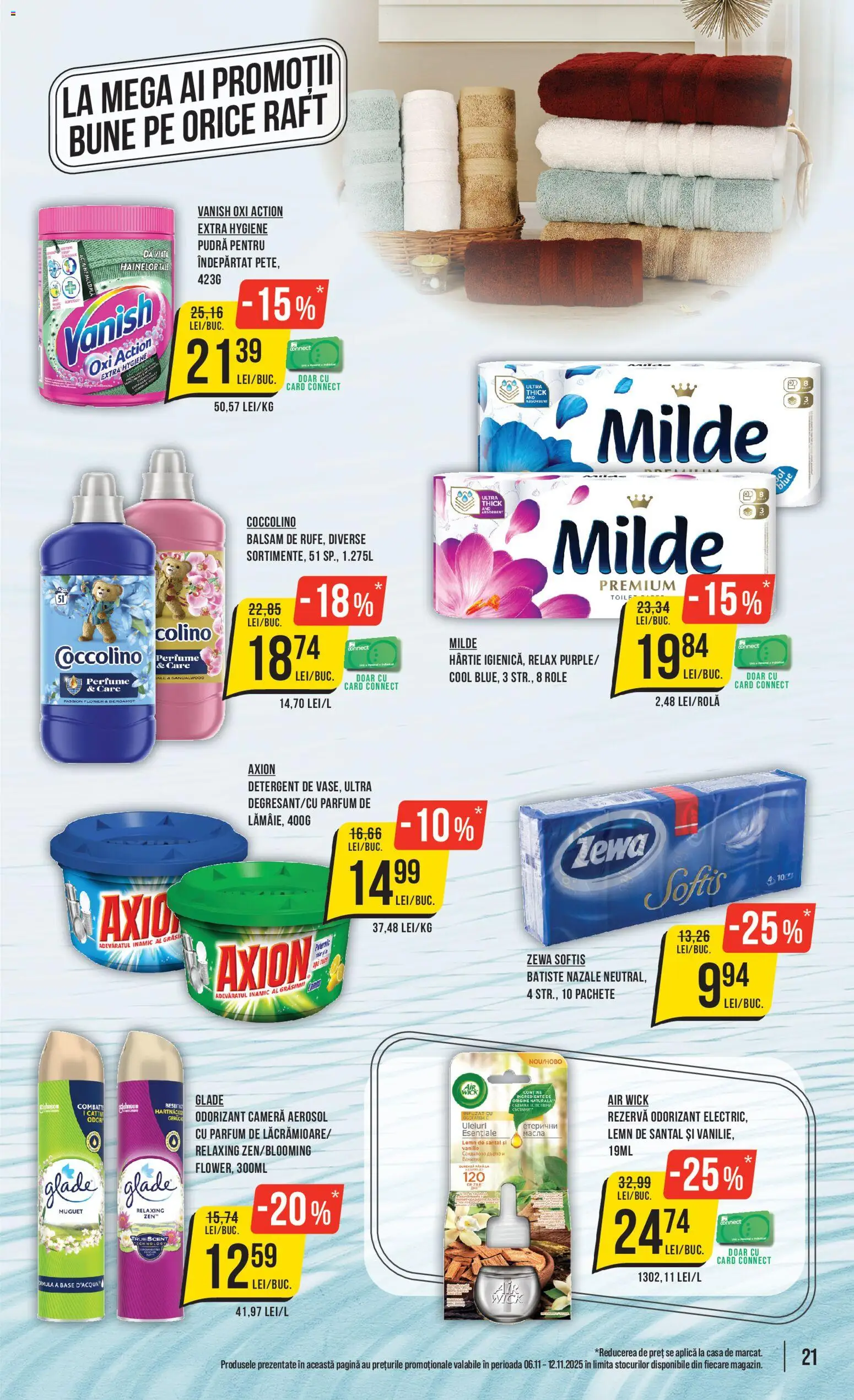 Noul catalog Mega Image – valabil de la 06.11.2025 | Pagină: 21 | Produse: Pară, Role, Parfum, Detergent