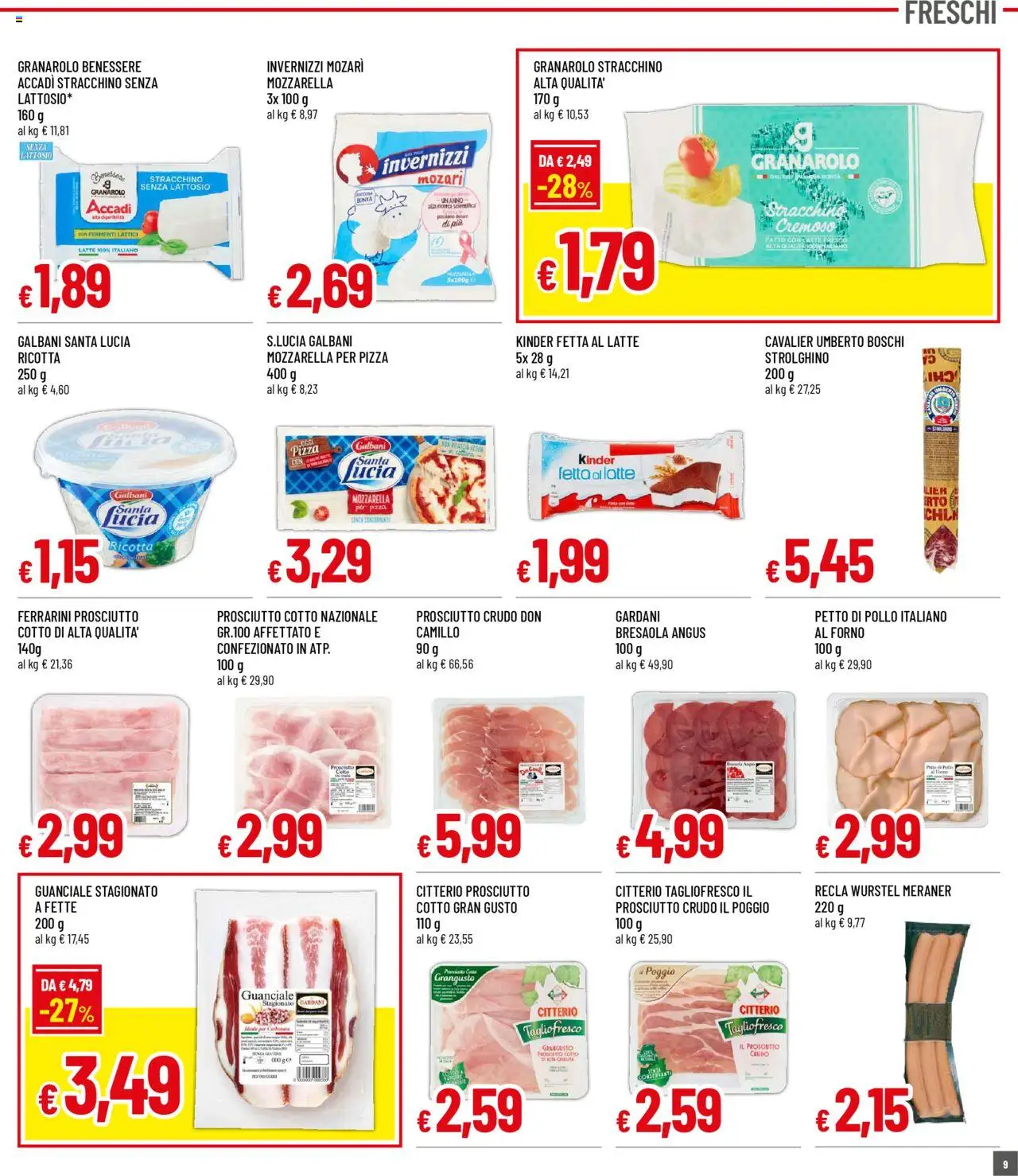 Volantino Galassia del 02.10.2025 | Pagina: 9 | Prodotti: Pizza, Pollo, Bresaola, Guanciale