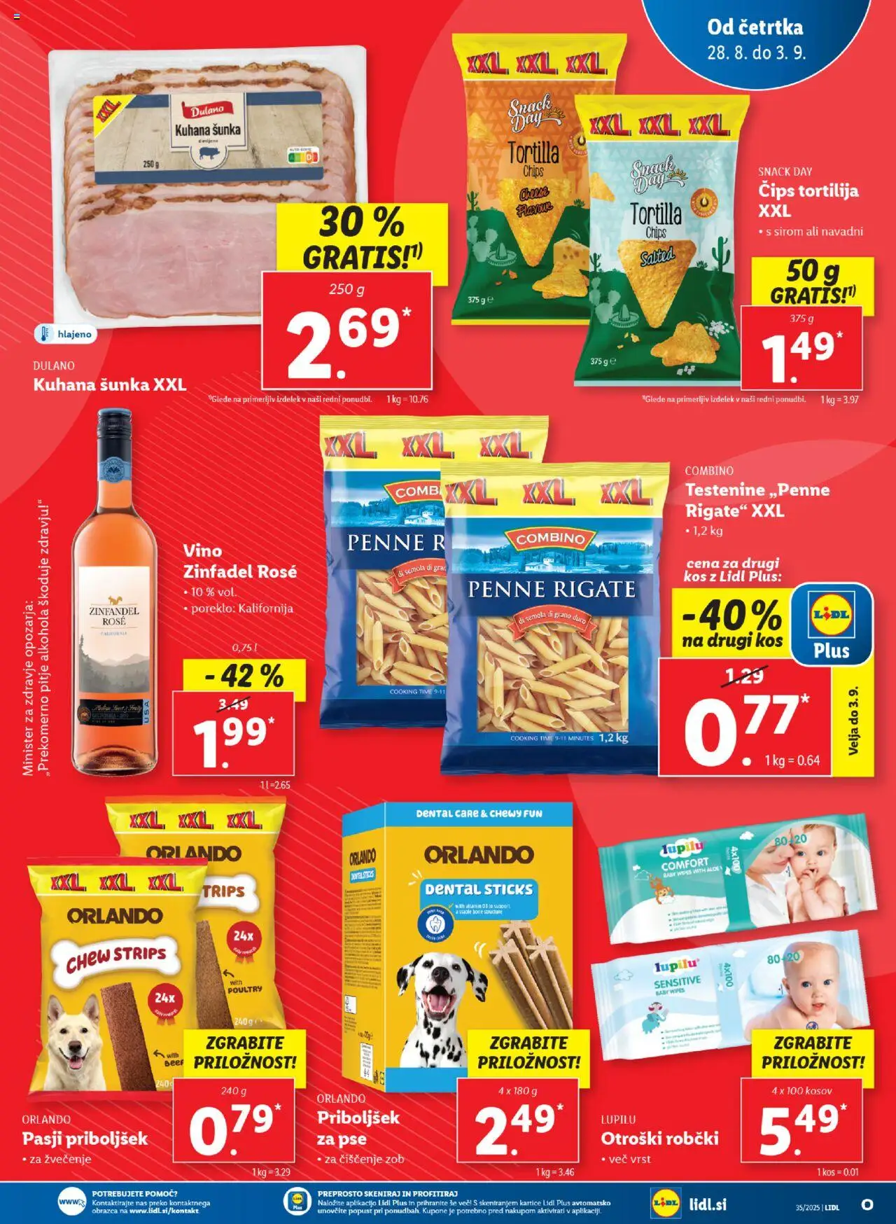 Lidl katalog │ velja od 28.08.2025 | Stran: 15 | Izdelki: Kos, Sunka, Vino, Cips