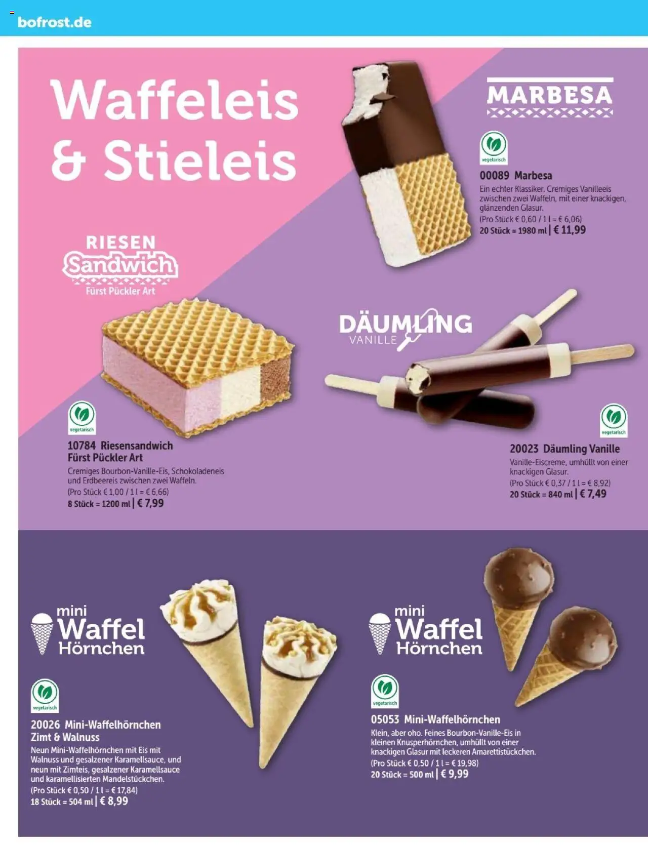 Bofrost Katalog – gültig ab 07.09.2025 | Seite: 20 | Produkte: Eis