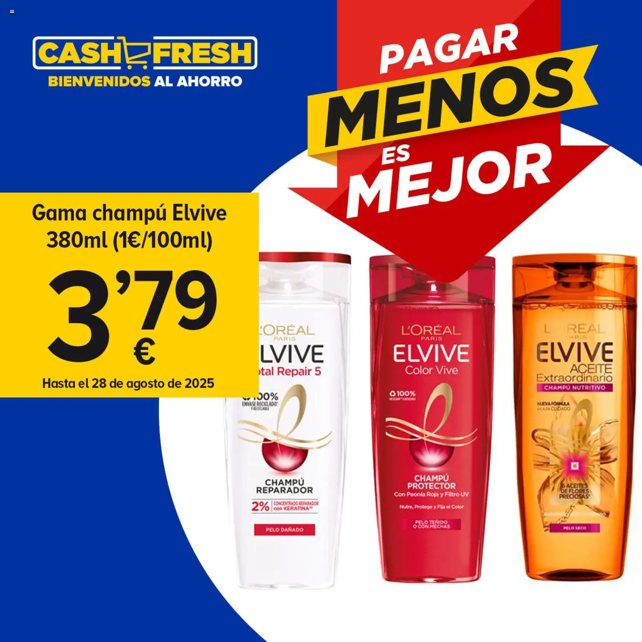 Cash Fresh folleto │ válido desde el 26.08.2025 | Página: 4 | Productos: Champú, Aceite