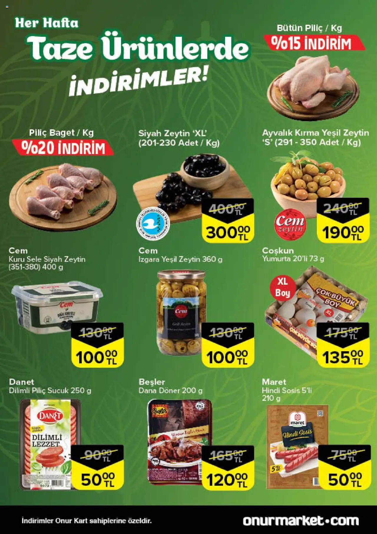 Onur Market Katalog Taze Ürünlerde İndirimler - İstanbul - 25.09.2025 tarihinden itibaren geçerlidir | Sayfa: 2 | Ürünler: Piliç, Zeytin, Izgara, Sucuk