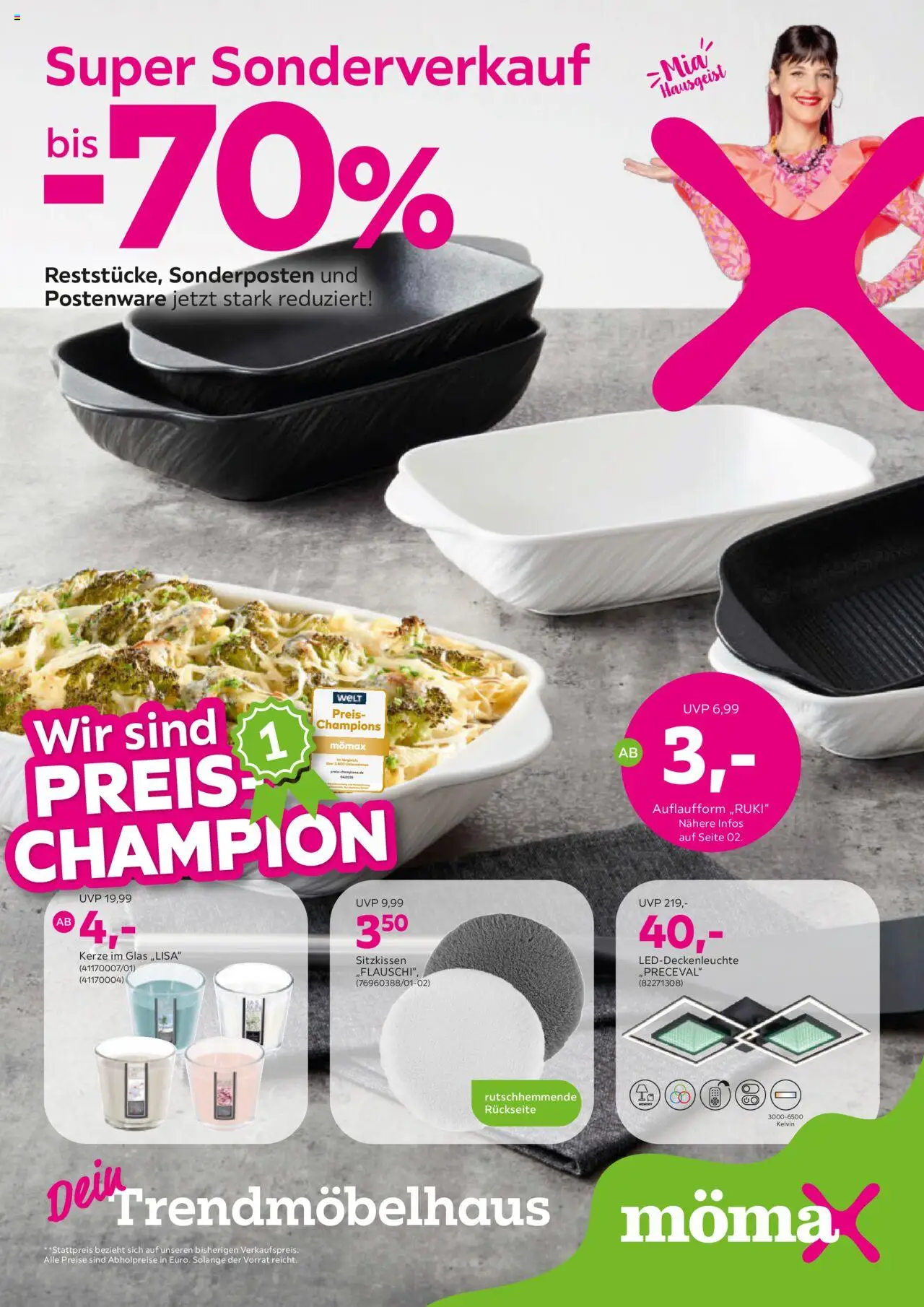 Mömax Super Sonderverkauf bis -70% – gültig ab 06.10.2025 | Seite: 1