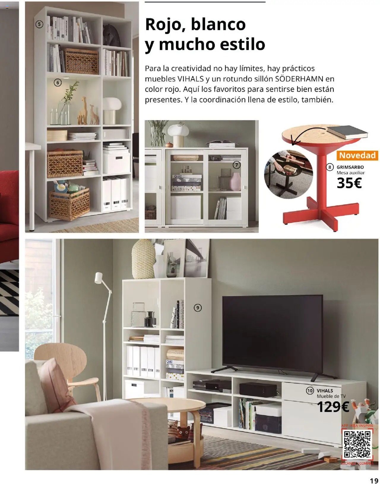 Catálogo IKEA Salones │ válido desde el 01.09.2025 | Página: 19 | Productos: Muebles, Mesa auxiliar, Sillón, Mesa