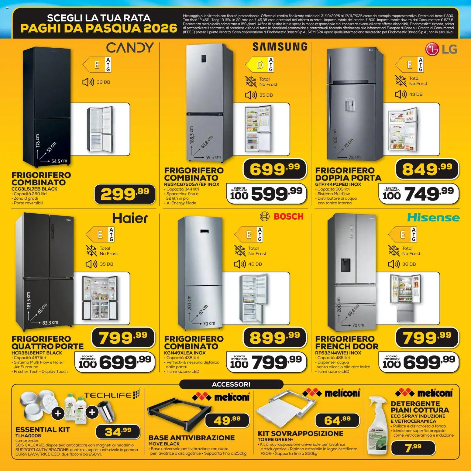 Volantino Euronics del 31.10.2025 | Pagina: 11 | Prodotti: Ripiano, Lavatrice, Tanica, Samsung