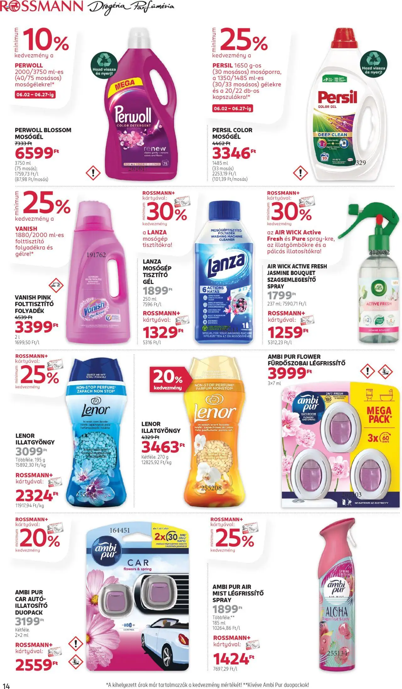 Rossmann akciós ujság - amely érvényes a következő dátumtól: 16.06.2025 | Oldal: 16 | Termékek: Perwoll, Mosógép, Légfrissítő, Parfüm