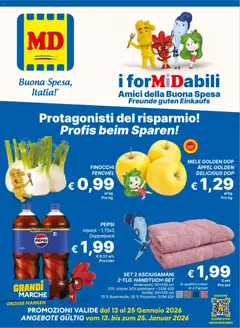 Anteprima del volantino MD Discount Bolzano catalogo valido a partire dal 13.01.2026