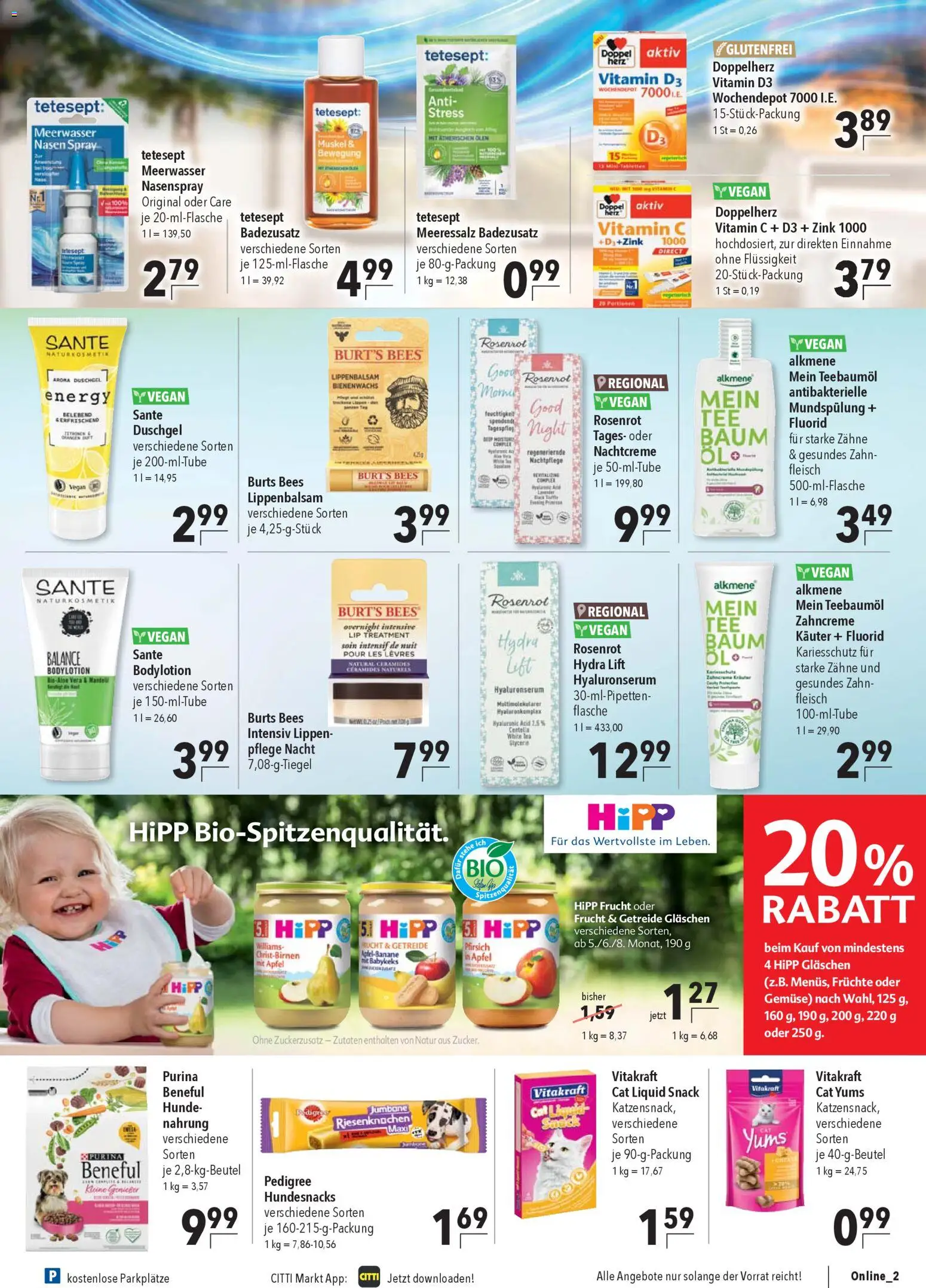 CITTI Markt Prospekt 	 – gültig ab 05.11.2025 | Seite: 23 | Produkte: Getreide, Fleisch, Nachtcreme, Lippenbalsam