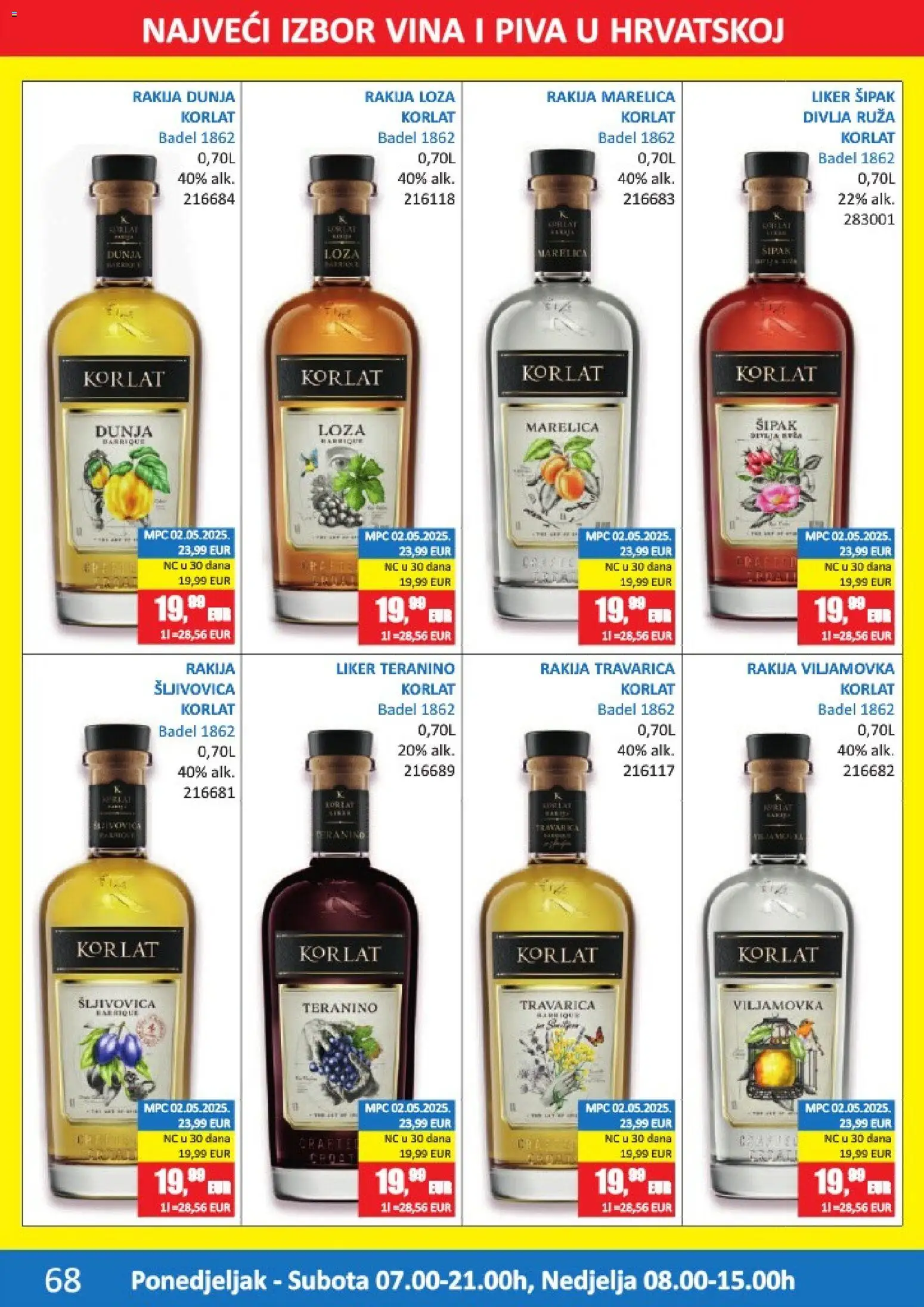 Vrutak katalog | vrijedi od 15.12.2025 | Stranica: 68 | Proizvodi: Travarica, Šljivovica, Teranino, Rakija