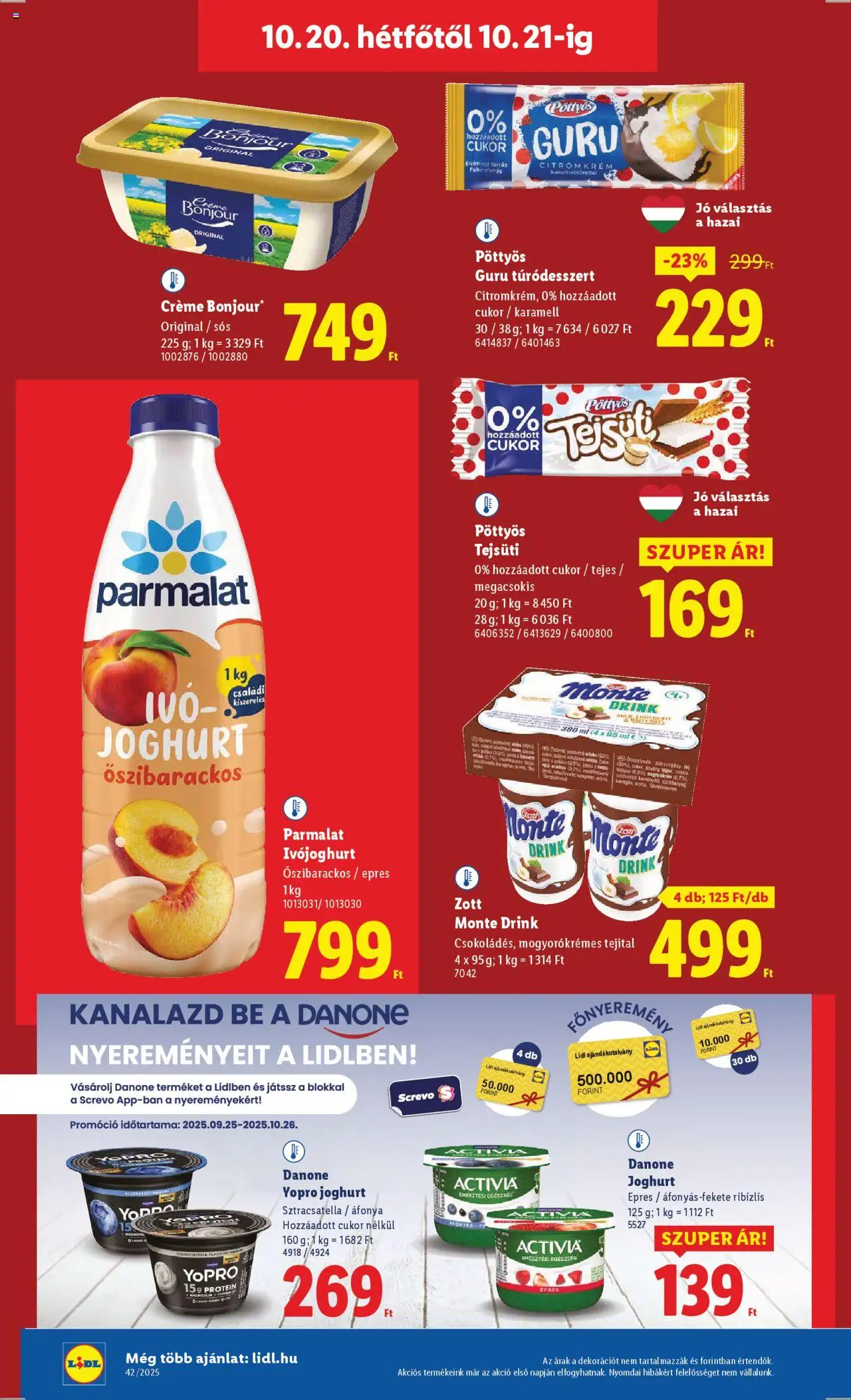 Lidl akciós ujság - amely érvényes a következő dátumtól: 16.10.2025 | Oldal: 58 | Termékek: Ivójoghurt, Áfonya, Joghurt, Cukor