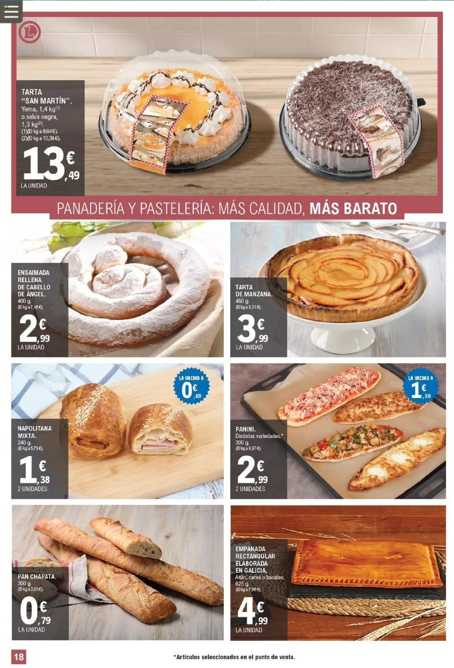 E.Leclerc folleto │ válido desde el 08.04.2026 | Página: 18 | Productos: Pan, Panadería