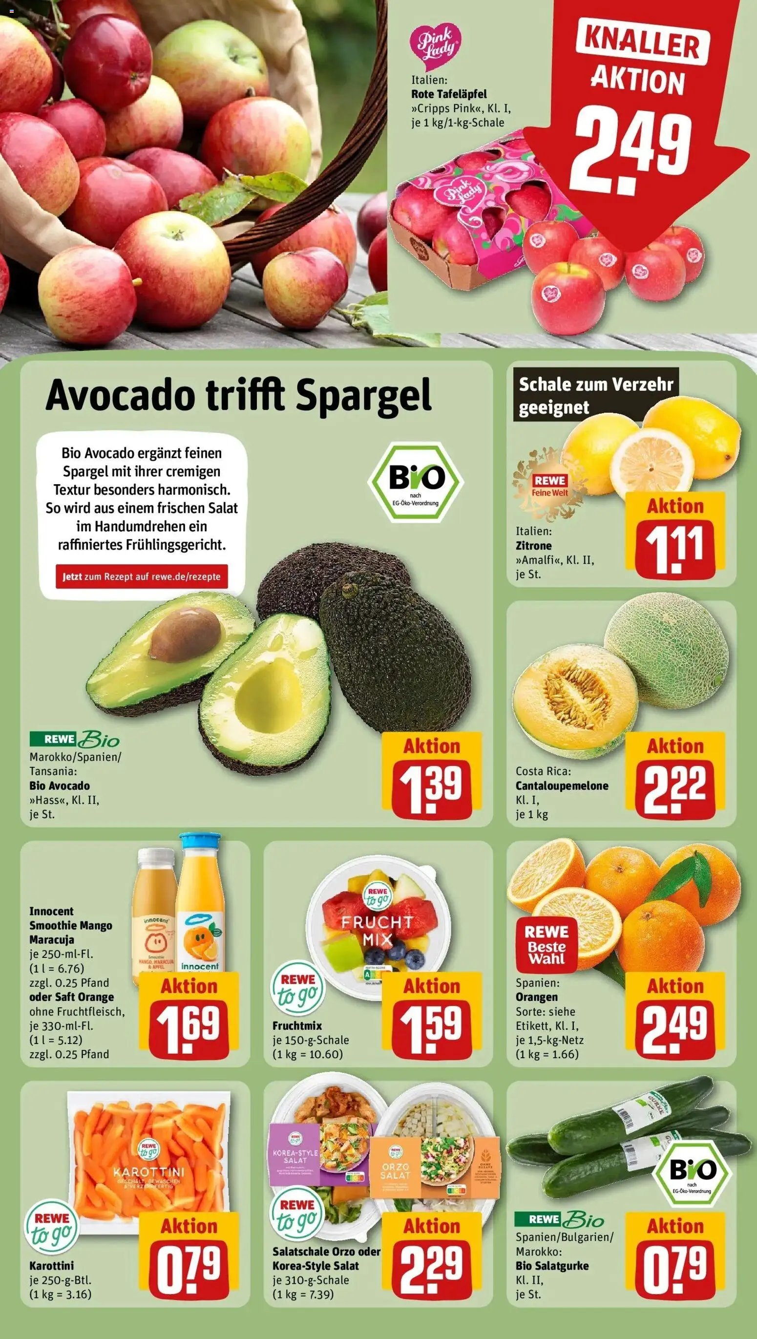 Rewe Prospekt Hamburg	 – gültig ab 13.04.2026 | Seite: 4 | Produkte: Äpfel, Orangen, Spargel, Saft