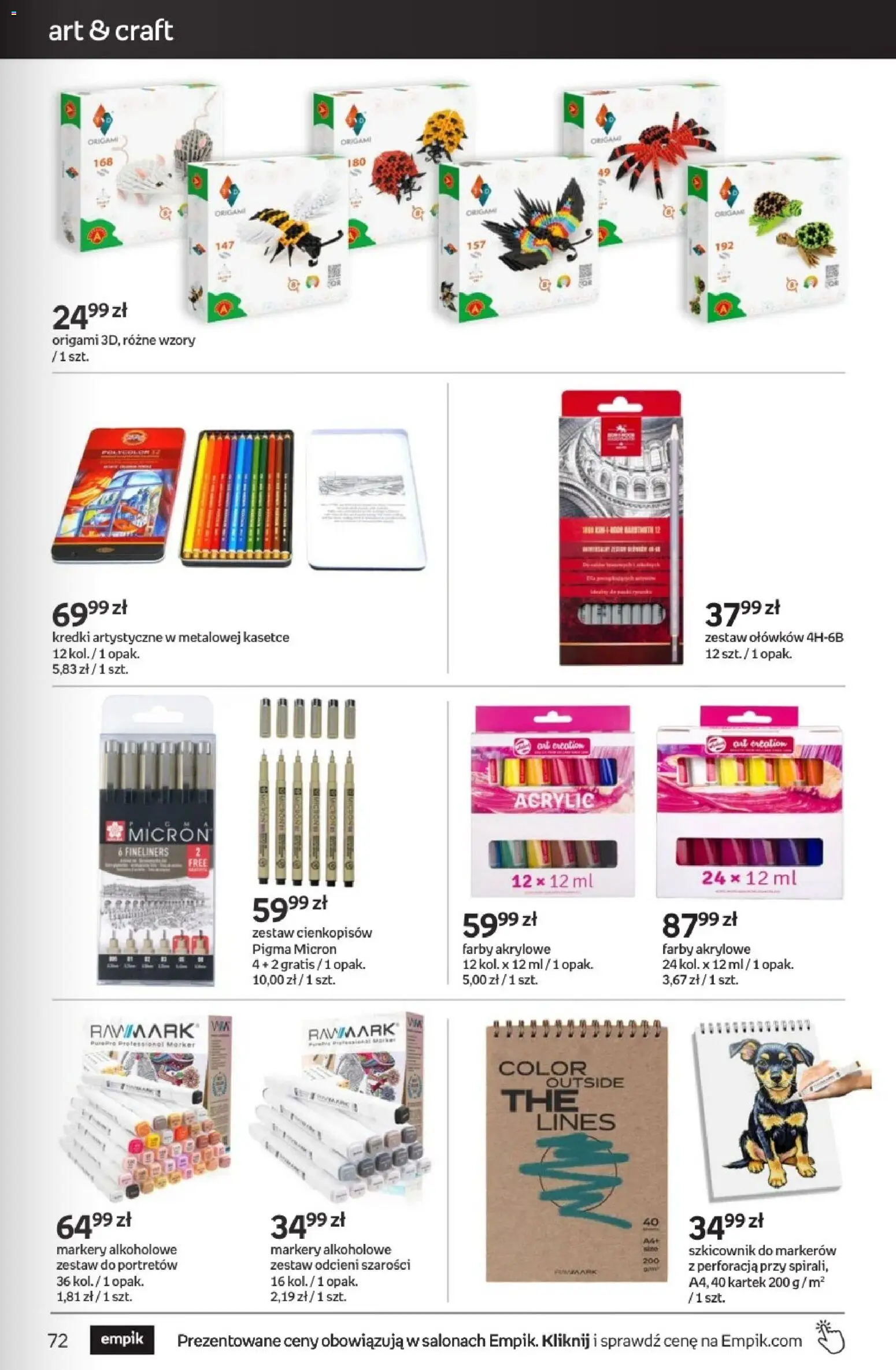 Empik promocje - Tom kultury Zabawki od 25.02.2026 | Strona: 13 | Produkty: Farby akrylowe, Markery alkoholowe