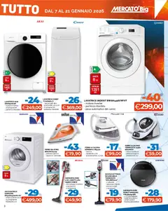 Anteprima del volantino Mercatò Big catalogo valido a partire dal 07.01.2026 | Pagina: 3 | Prodotti: Centrifuga, Lavatrice, Asciugatrice, Scopa