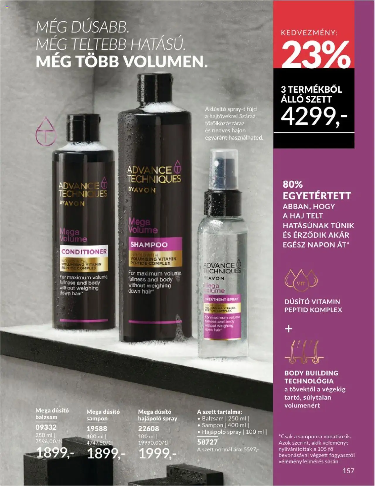 Avon akciós ujság - amely érvényes a következő dátumtól: 01.06.2025 | Oldal: 157 | Termékek: Body, Sampon