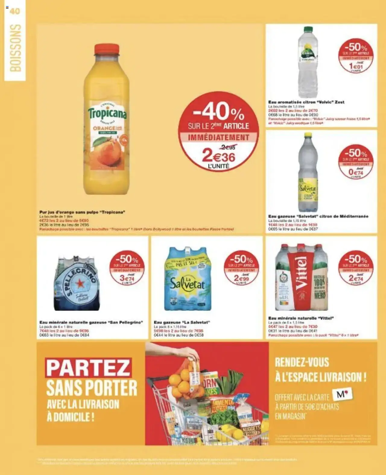  | Page: 40 | Produits: Citron, Fraise, Jus d'orange, Eau minérale naturelle