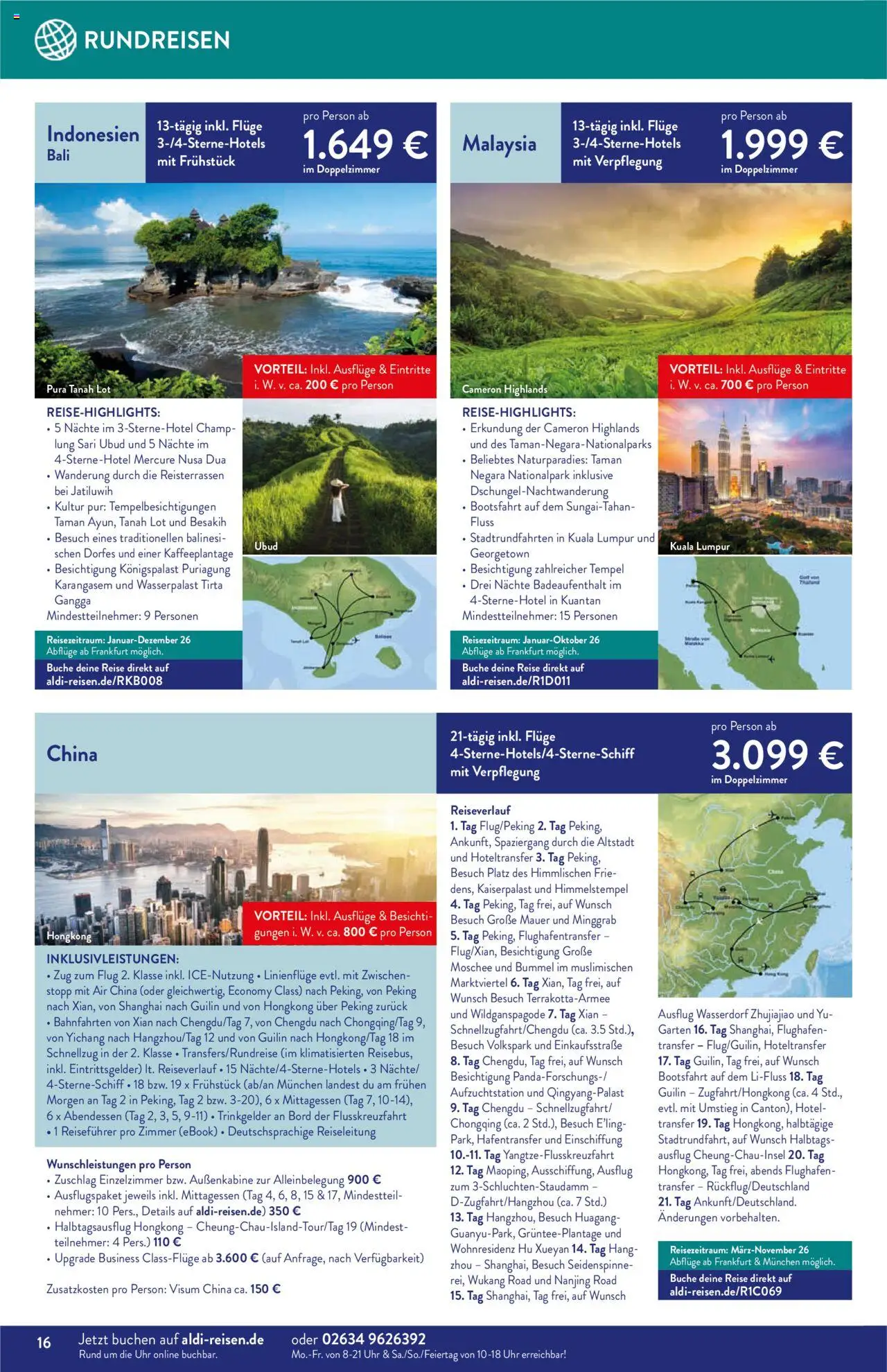Aldi Reisen  Reisemagazin – gültig ab 01.10.2025 | Seite: 16 | Produkte: Uhr