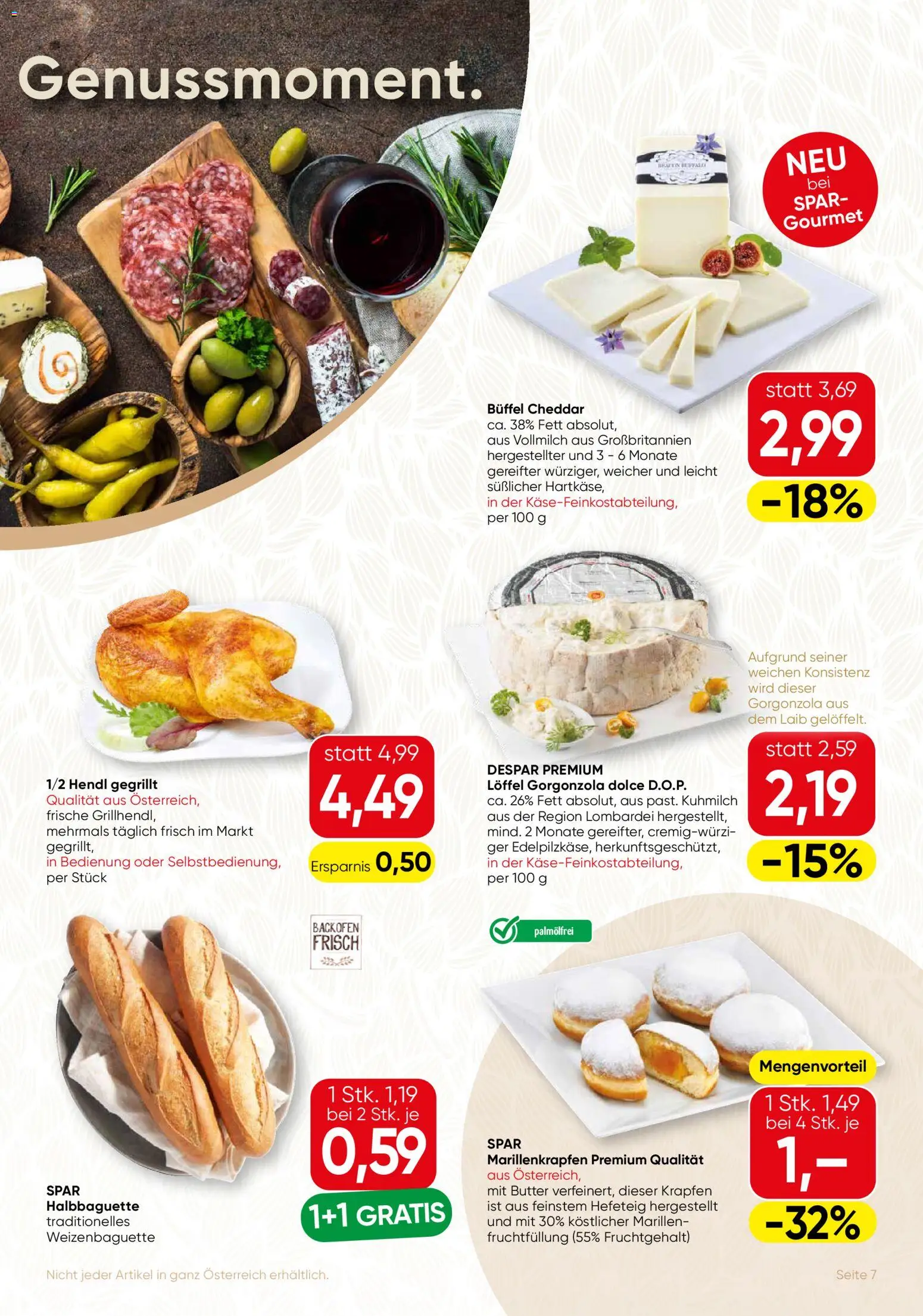 SPAR Gourmet Flugblatt Niederösterreich gültig ab 06.11.2025 | Seite: 7 | Produkte: Butter