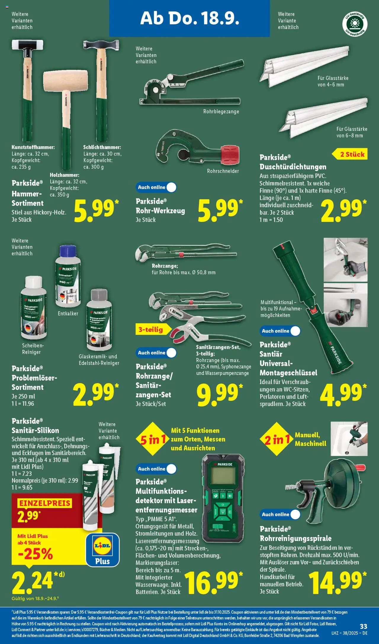 Lidl Prospekt Zossen	 - gültig ab dem 15.09.2025 | Seite: 31 | Produkte: Bad