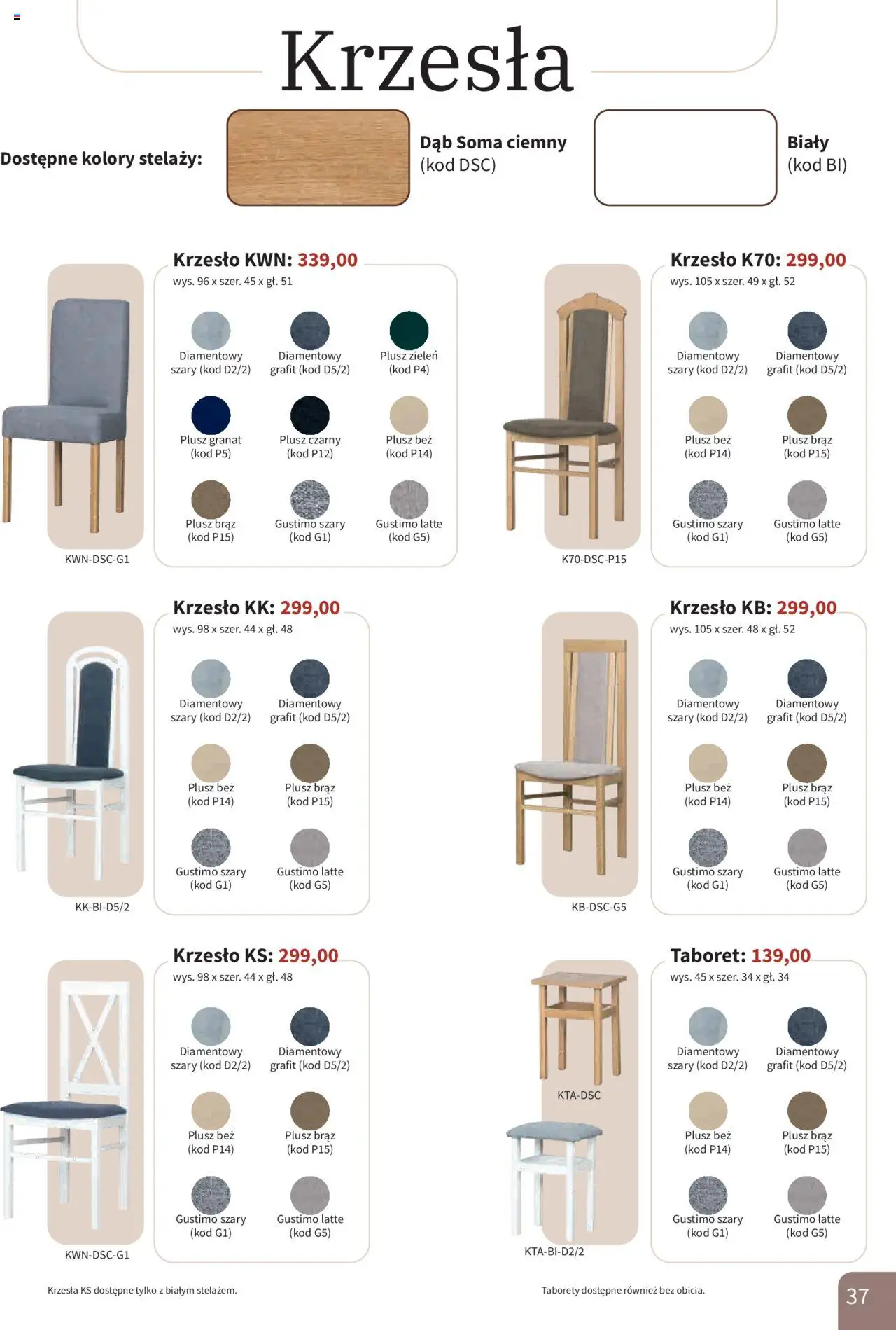 Bodzio Katalog od 01.10.2025 | Strona: 37 | Produkty: Krzesło