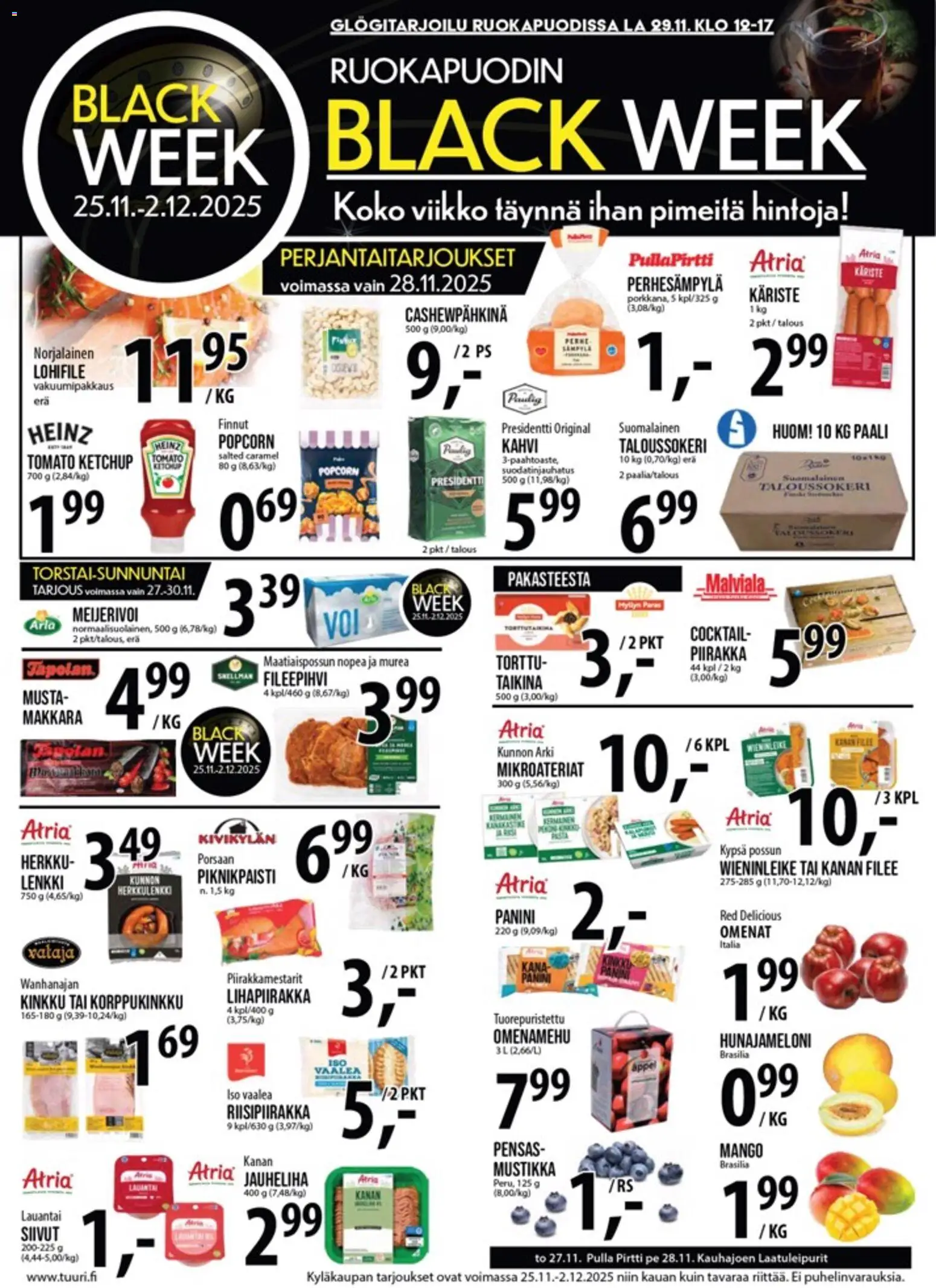 Tuuri - Black Friday – voimassa 25.11.2025 alkaen | Sivu: 13 | Tuotteet: Mango, Mustikka, Taloussokeri, Piirakka