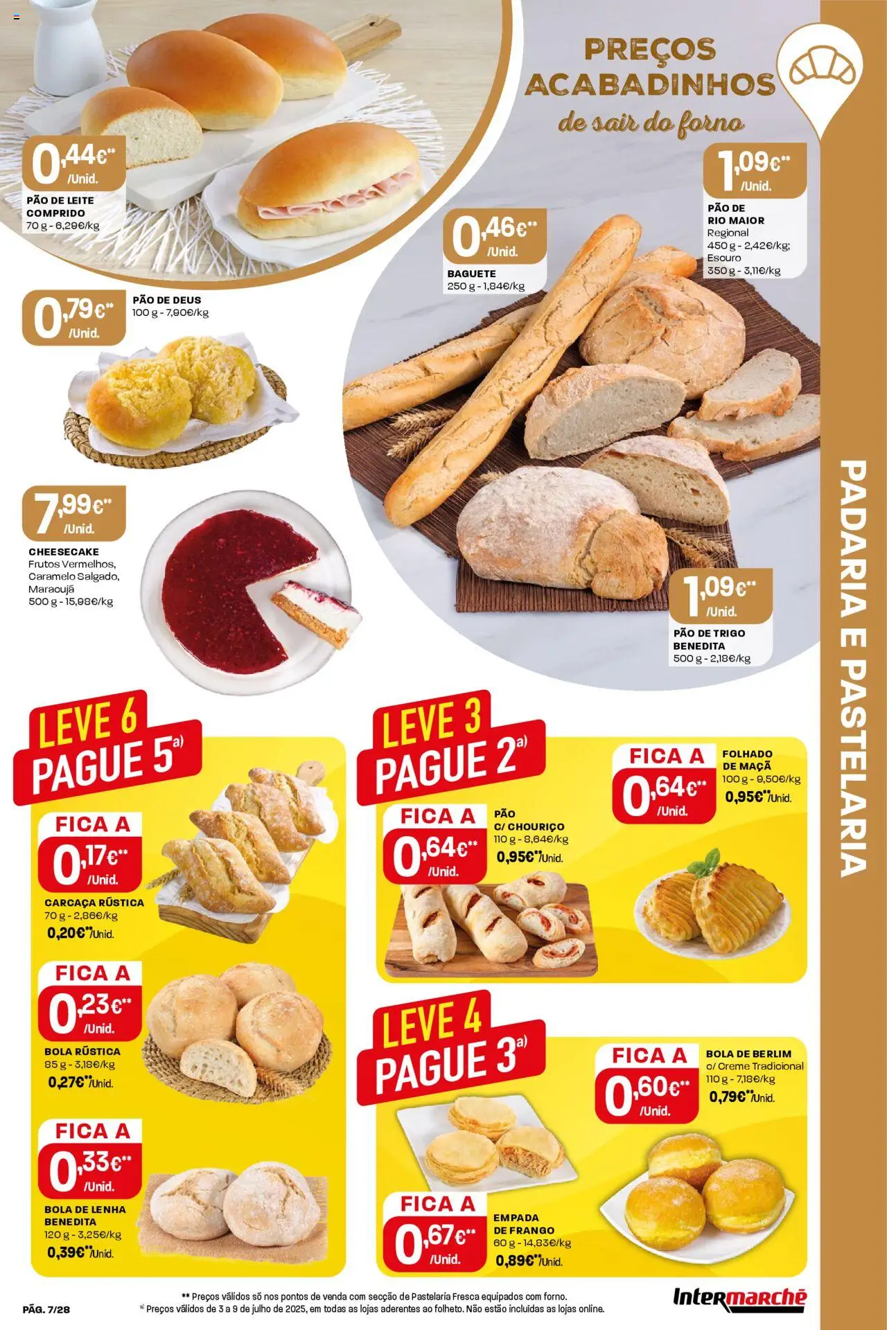 Intermarché folheto │ válido de 03.07.2025 | Página: 7 | Produtos: Leite, Maça, Chouriço, Creme