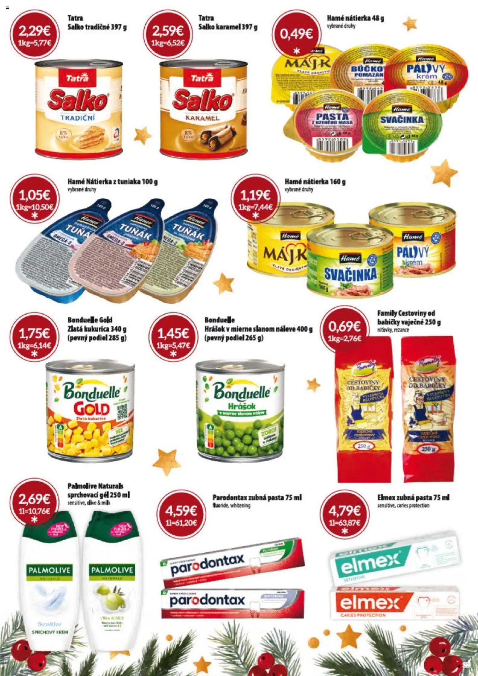 Nové KARMEN CBA akcie – leták je platný od 01.12.2025 | Strana: 44 | Produkty: Cestoviny, Hrášok, Salko, Krém
