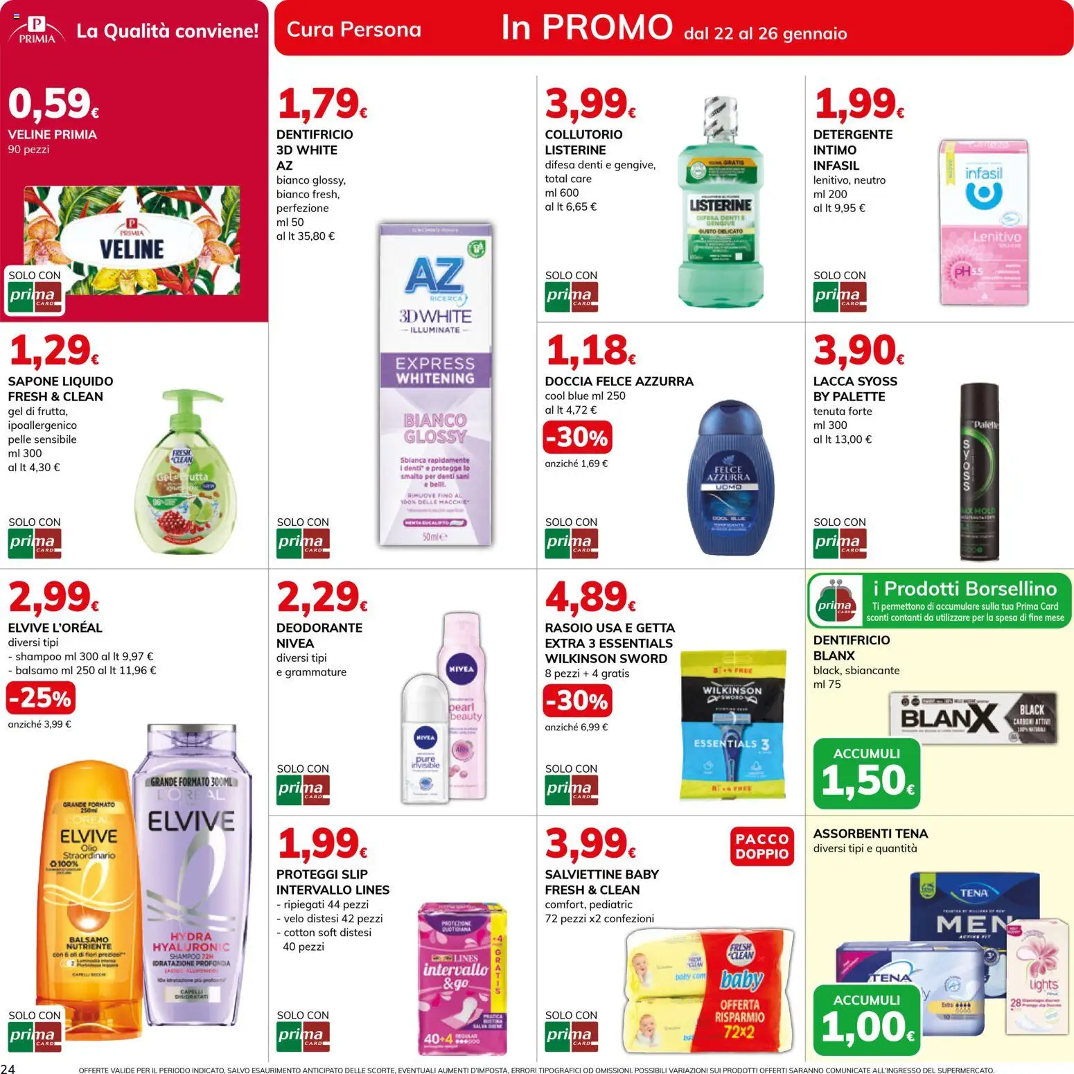 Volantino Basko del 22.01.2026 | Pagina: 24 | Prodotti: Balsamo, Lacca, Collutorio, Doccia