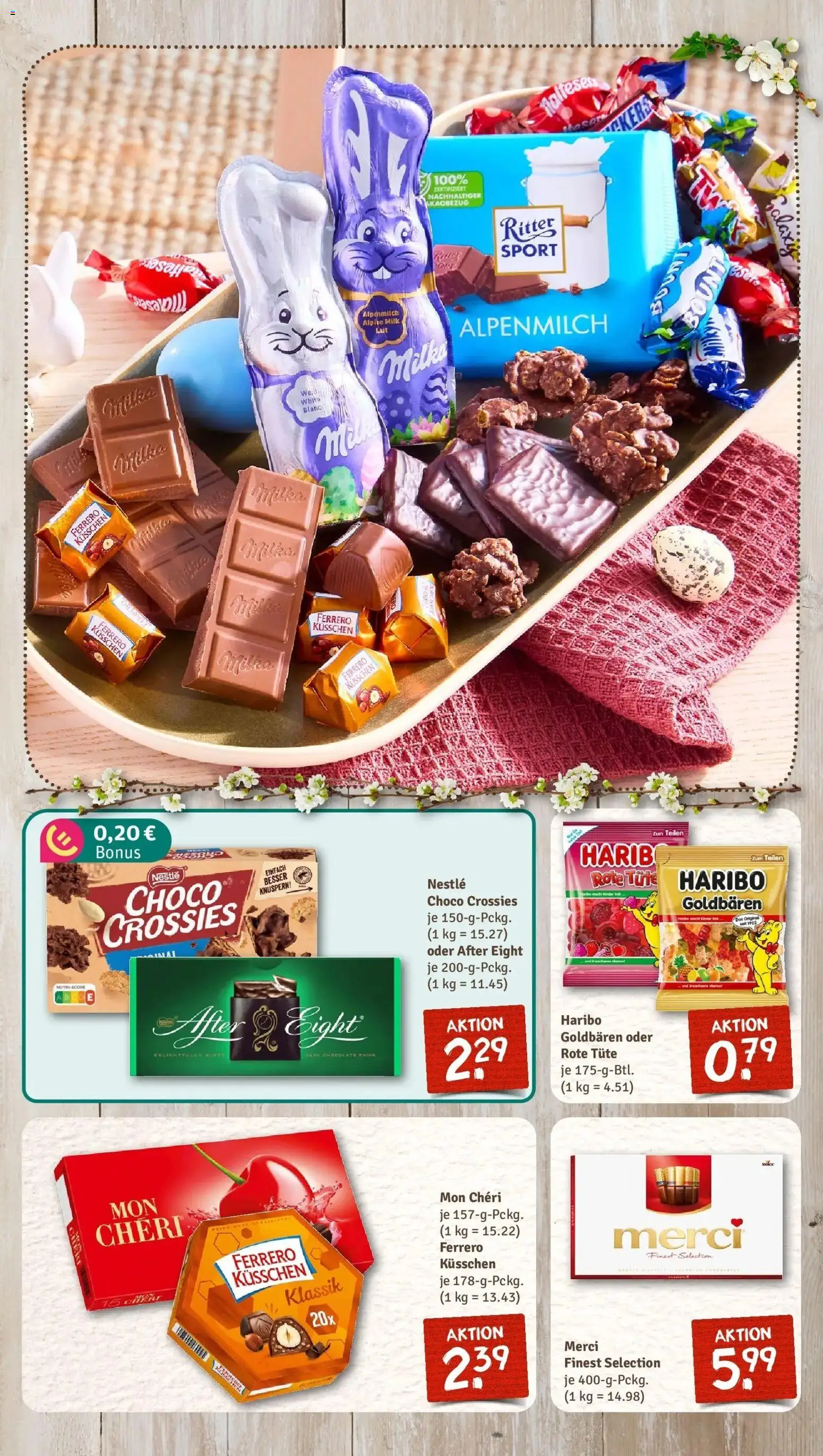 Rewe Prospekt Waldmünchen	 – gültig ab 23.03.2026 | Seite: 3 | Produkte: Haribo, Ritter sport, Milka, Mon cheri