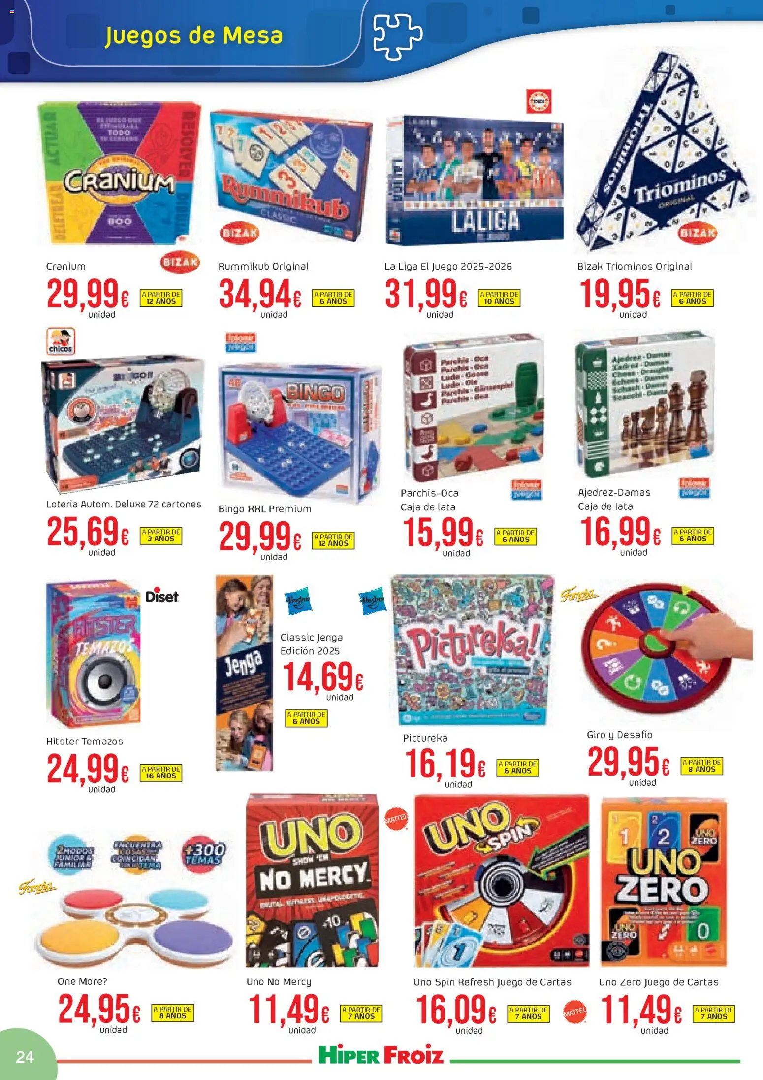 Froiz - Catálogo Juguetes │ válido desde el 21.11.2025 | Página: 24 | Productos: Juegos de mesa, Mesa, Caja