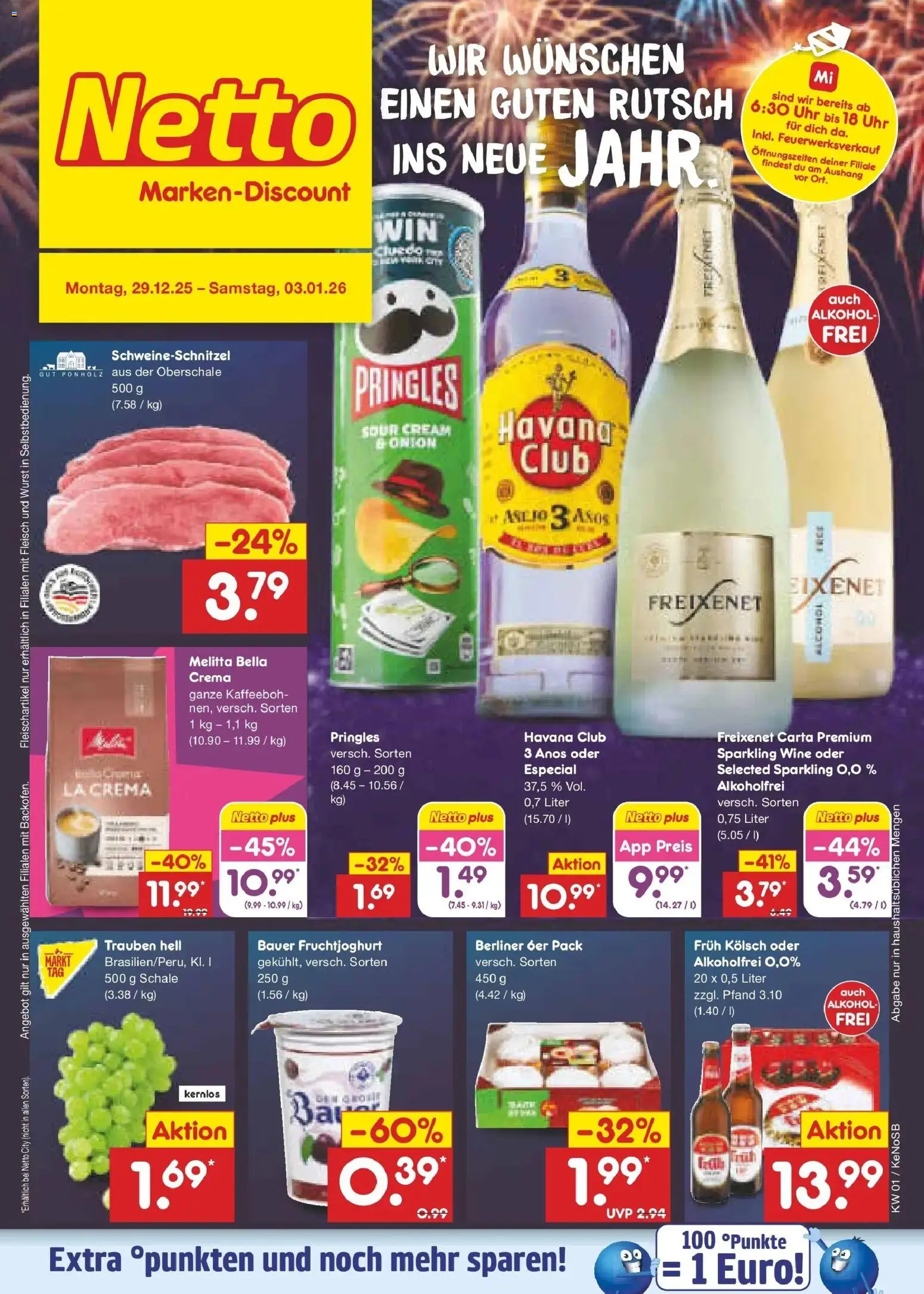 Netto Marken-Discount prospekt Bonn	 – gültig ab 28.12.2025 | Seite: 1 | Produkte: Melitta, Wurst, Fleisch, Uhr