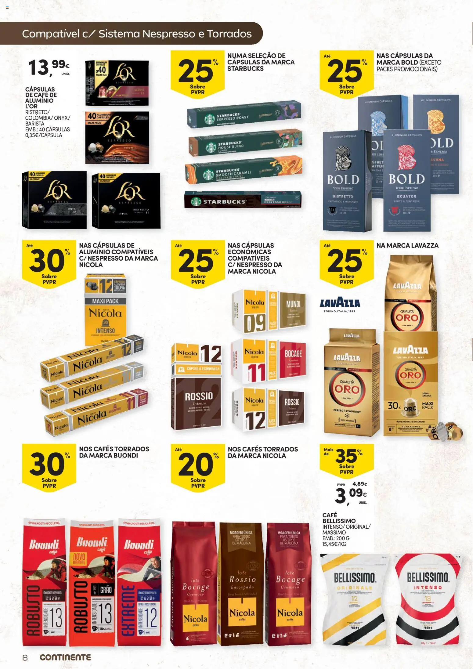 Continente - Sabores Intenso Para momentos Especiais │ válido de 17.02.2026 | Página: 8 | Produtos: Nespresso, Café