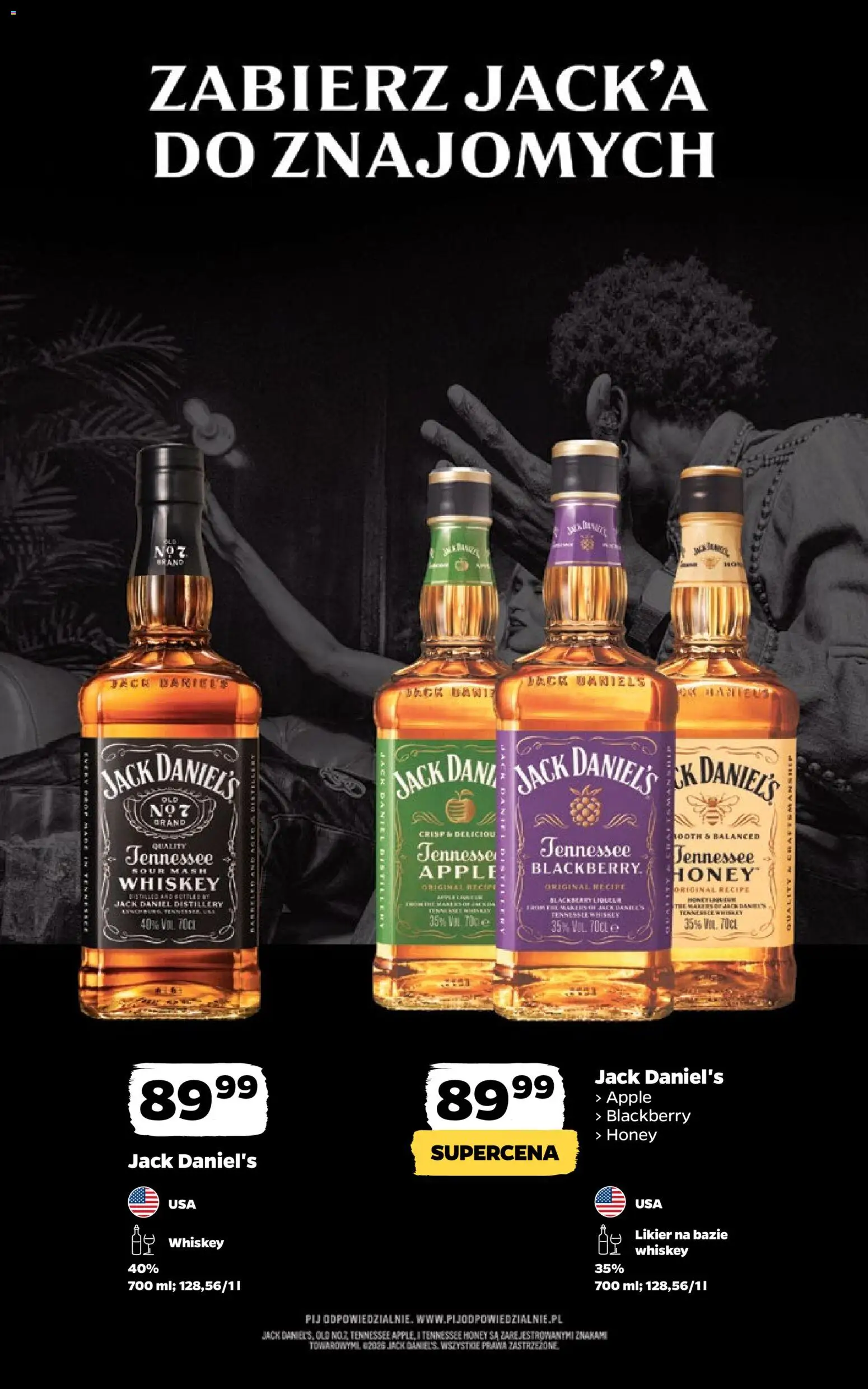 Netto gazetka - Alkohole mocne od 13.04.2026 | Strona: 22 | Produkty: Jack Daniel's, Jack Daniel's Apple