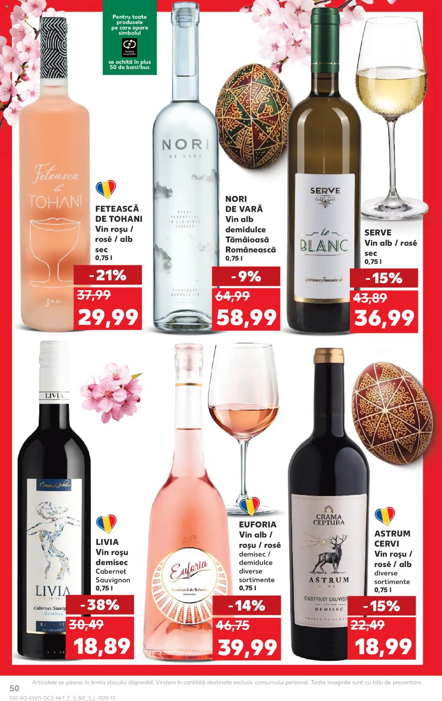 Noul catalog Kaufland – valabil de la 11.03.2026 | Pagină: 50 | Produse: Vin