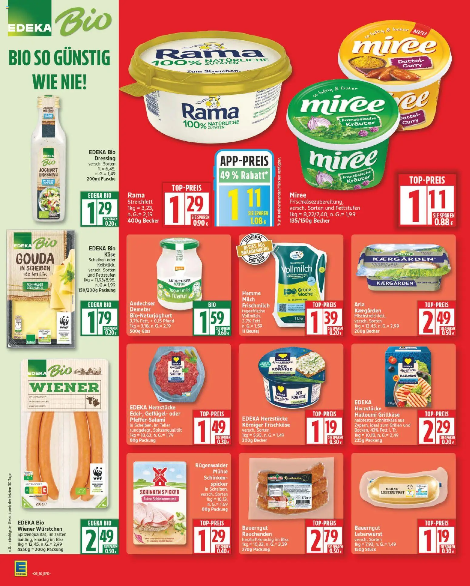 Edeka Prospekt 	 – gültig ab 12.01.2026 | Seite: 10 | Produkte: Rama, Wiener wurstchen, Joghurt, Frischkase