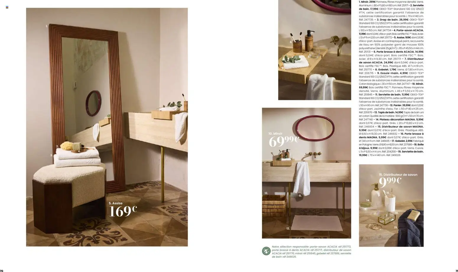 {H1} | Page: 36 | Produits: Coton, Savon, Porte, Tapis