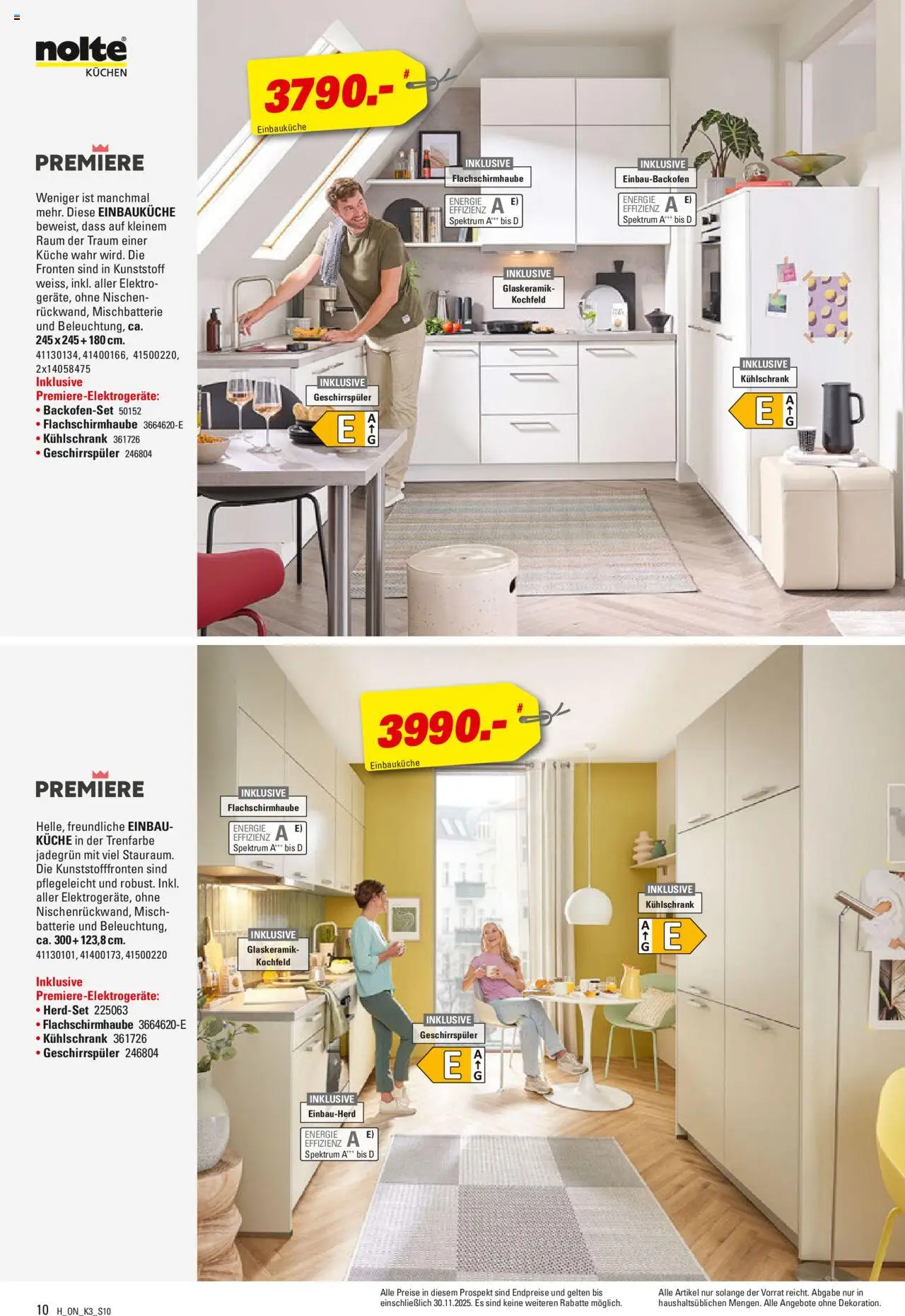 Höffner Prospekt Küchen – gültig ab 13.08.2025 | Seite: 10 | Produkte: Einbauküche, Kühlschrank, Kochfeld, Kuchen