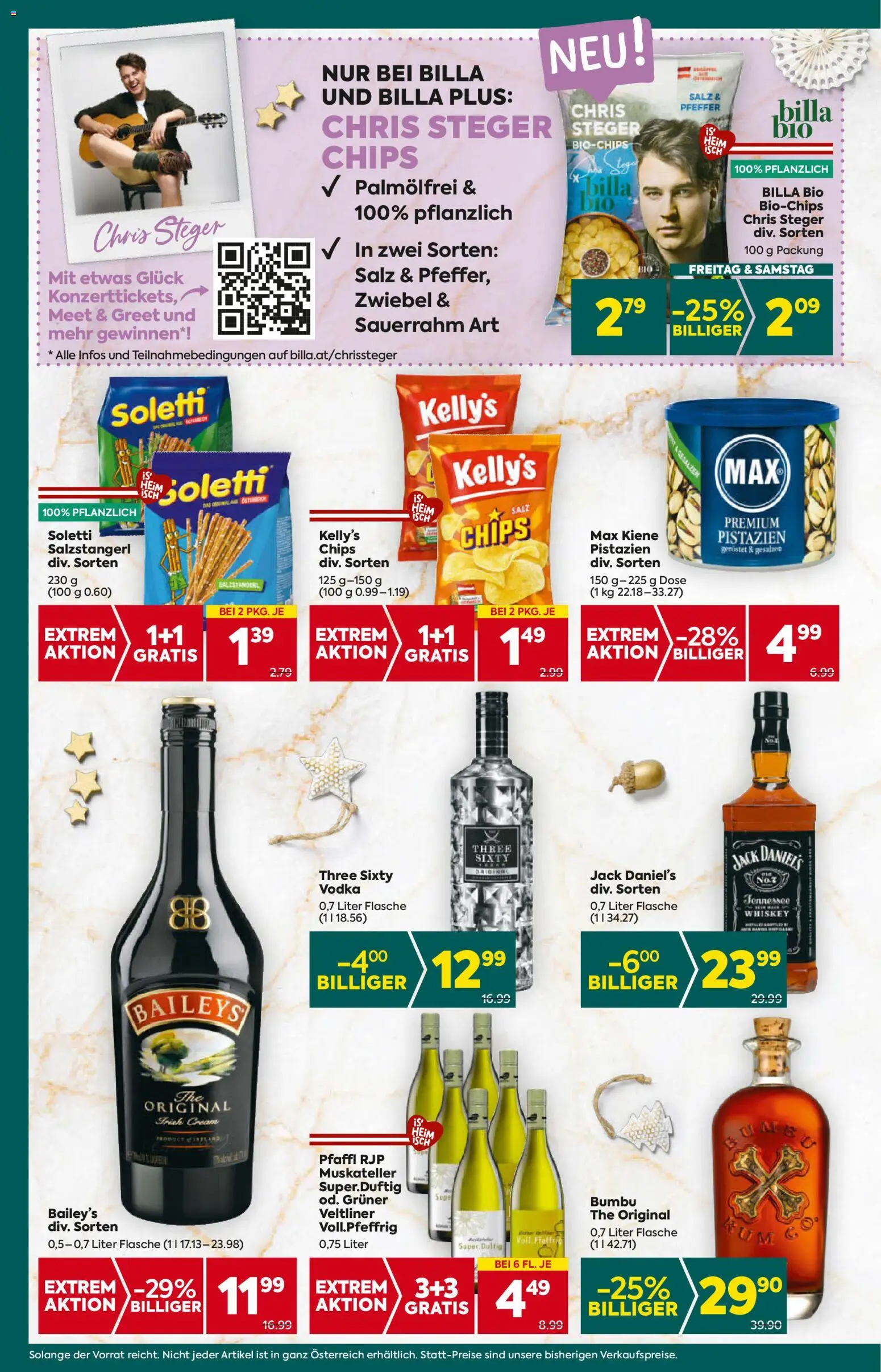 Billa Plus Flugblatt - Salzburg gültig ab 20.11.2025 | Seite: 14 | Produkte: Chips, Whiskey, Pfeffer, Sauerrahm