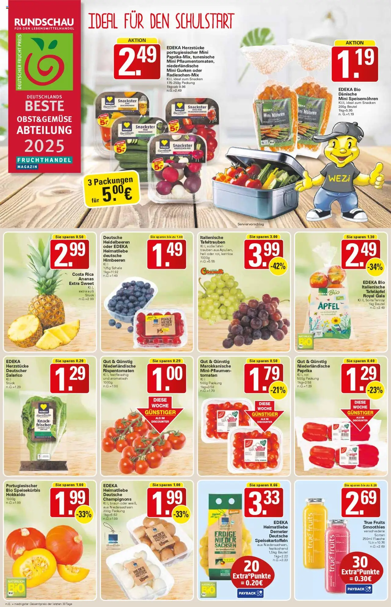 WEZ Prospekt - gültig ab dem 11.08.2025 | Seite: 2 | Produkte: Himbeeren, Äpfel, Heidelbeeren, Gurken