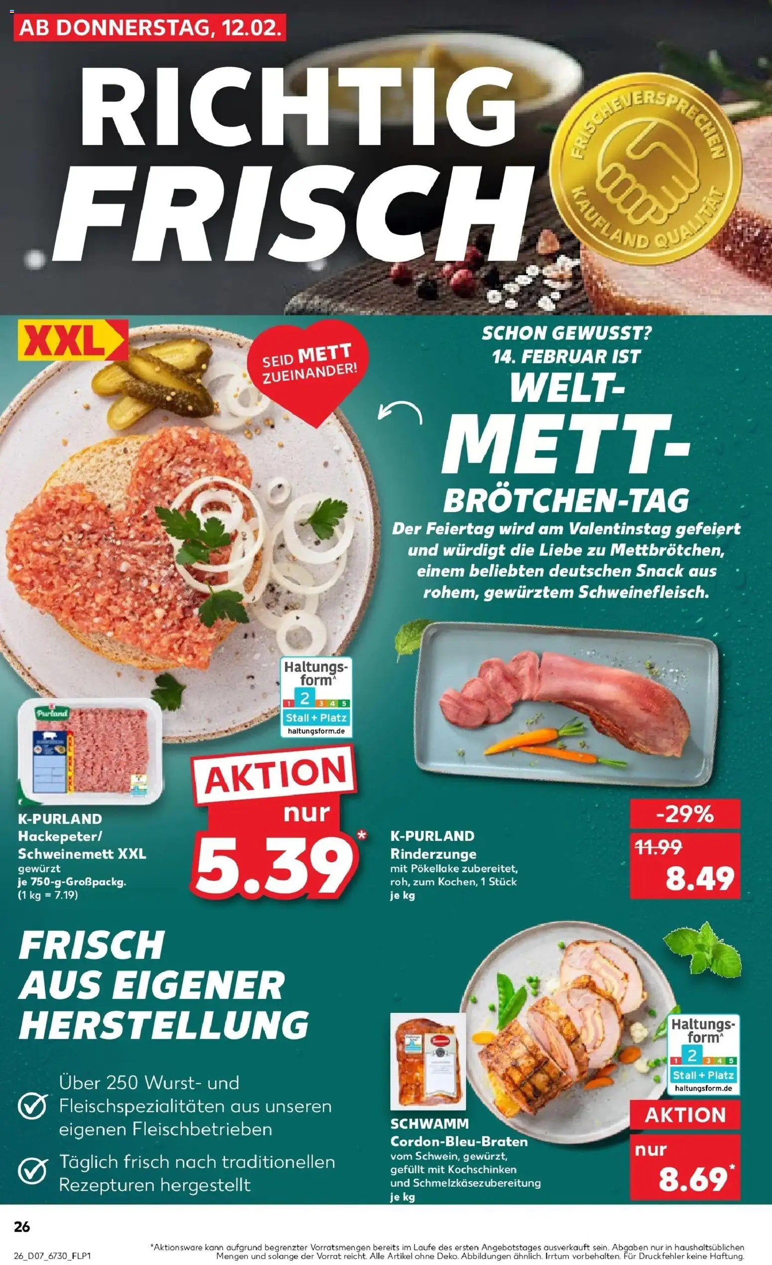 Kaufland prospekt Reichenbach Im Vogtland	 – gültig ab 16.02.2026 | Seite: 26 | Produkte: Wurst