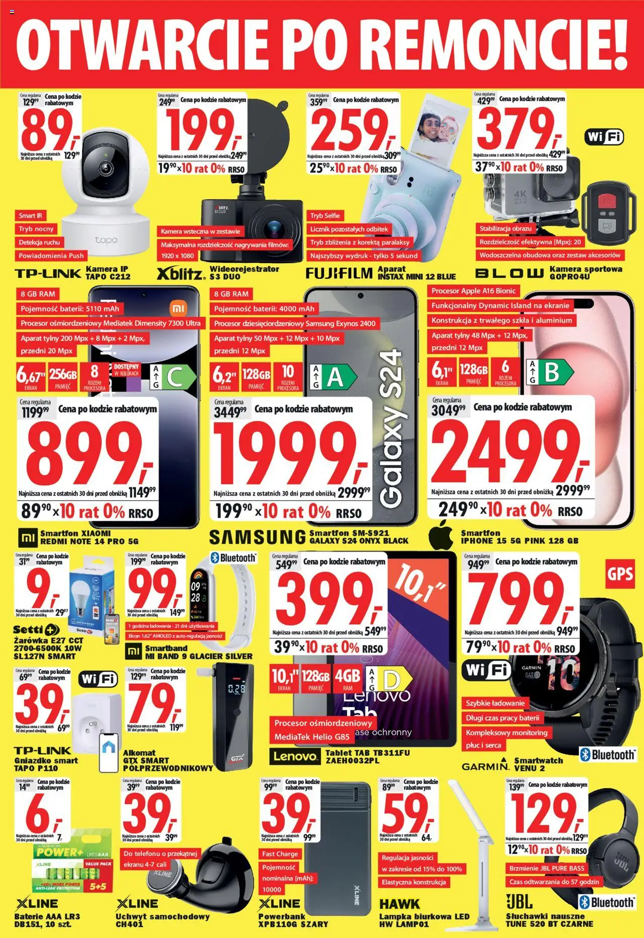 Mediaexpert Gazetka - Otwarcie po remoncie Kościerzyna od 23.10.2025 | Strona: 4 | Produkty: Smartfon, Słuchawki, Powerbank, Lampka biurkowa