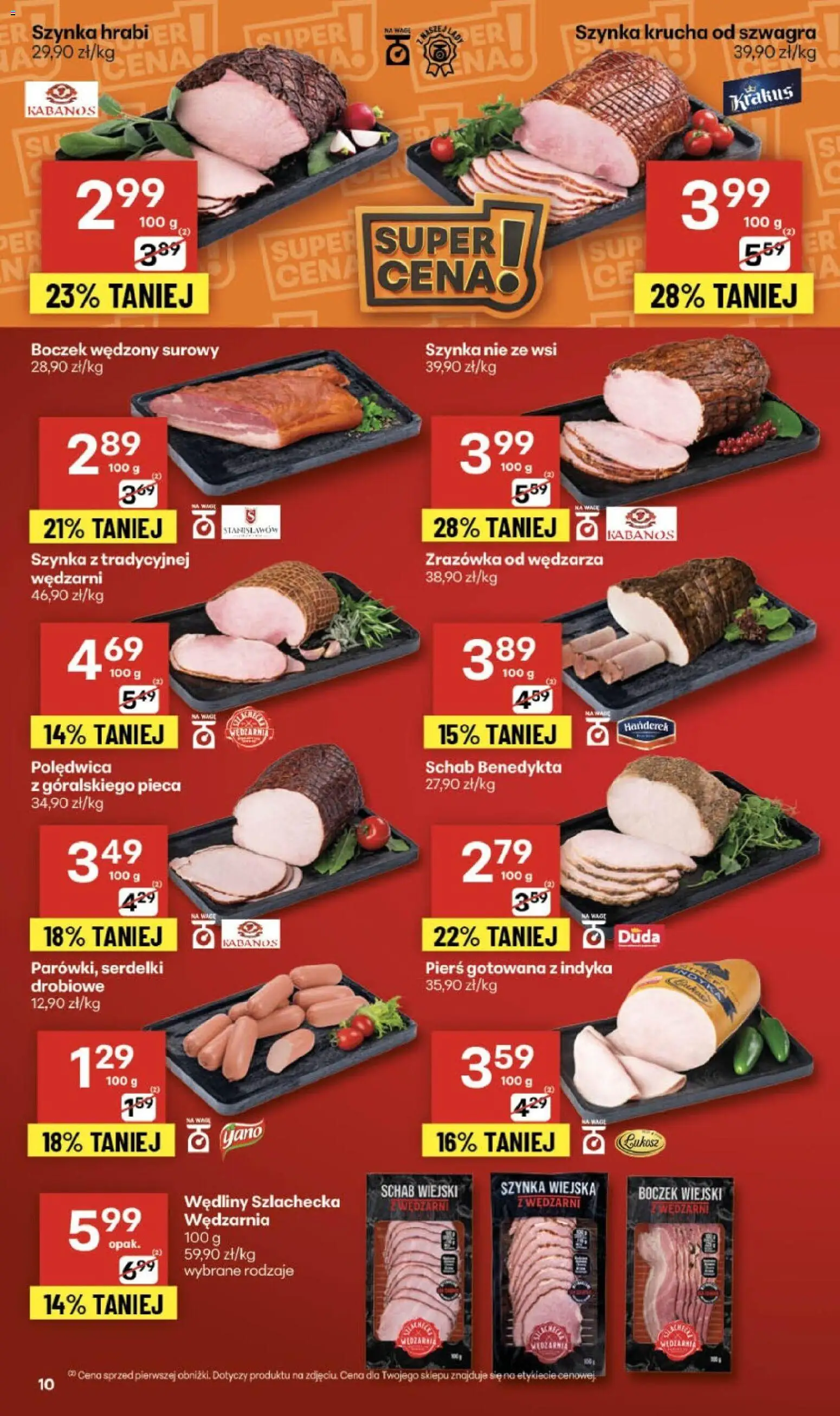 Delikatesy Centrum Black Friday od 27.11.2025 | Strona: 10 | Produkty: Schab, Szynka, Boczek wędzony, Boczek